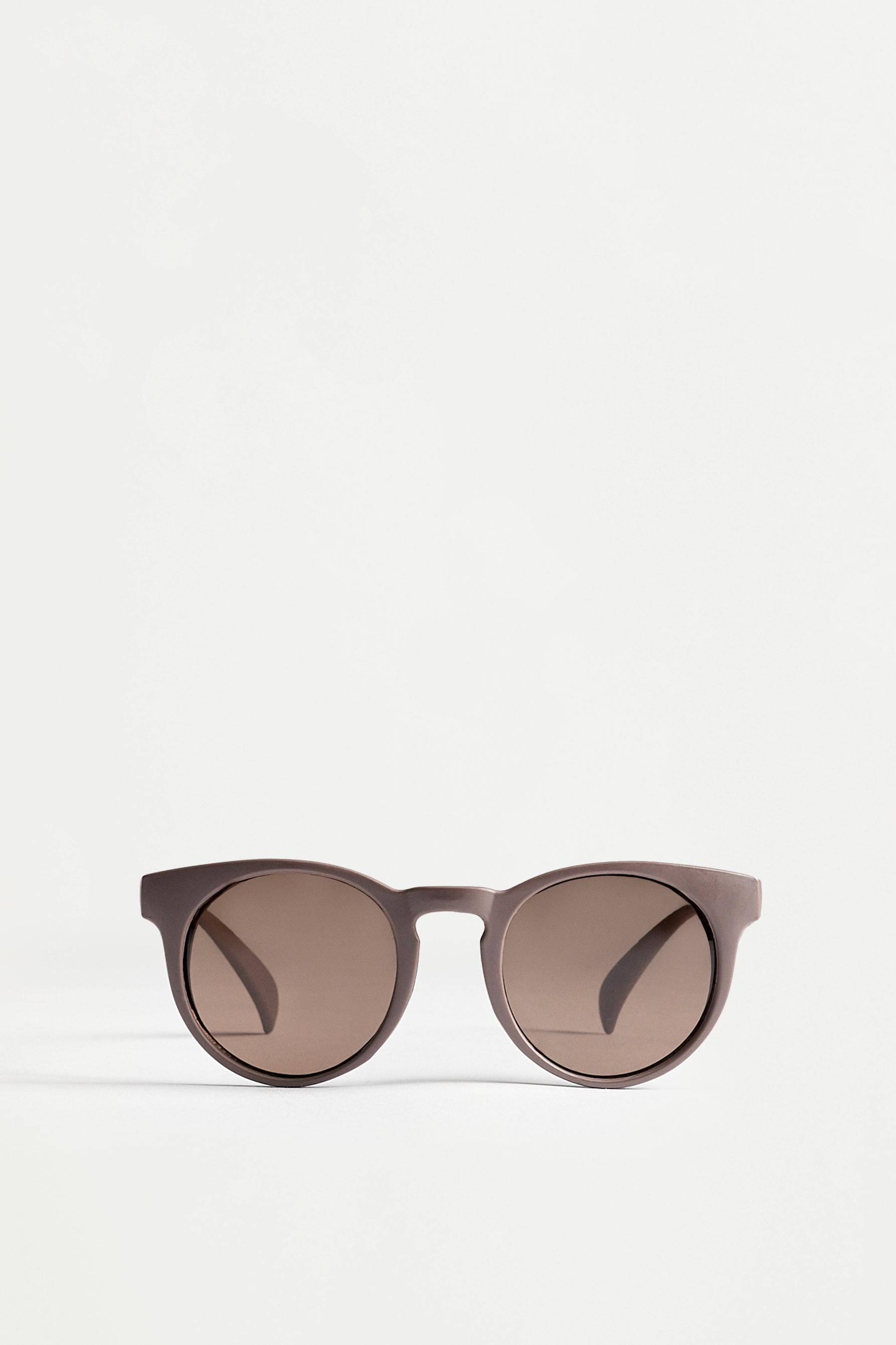 Round sunglasses — BROWN