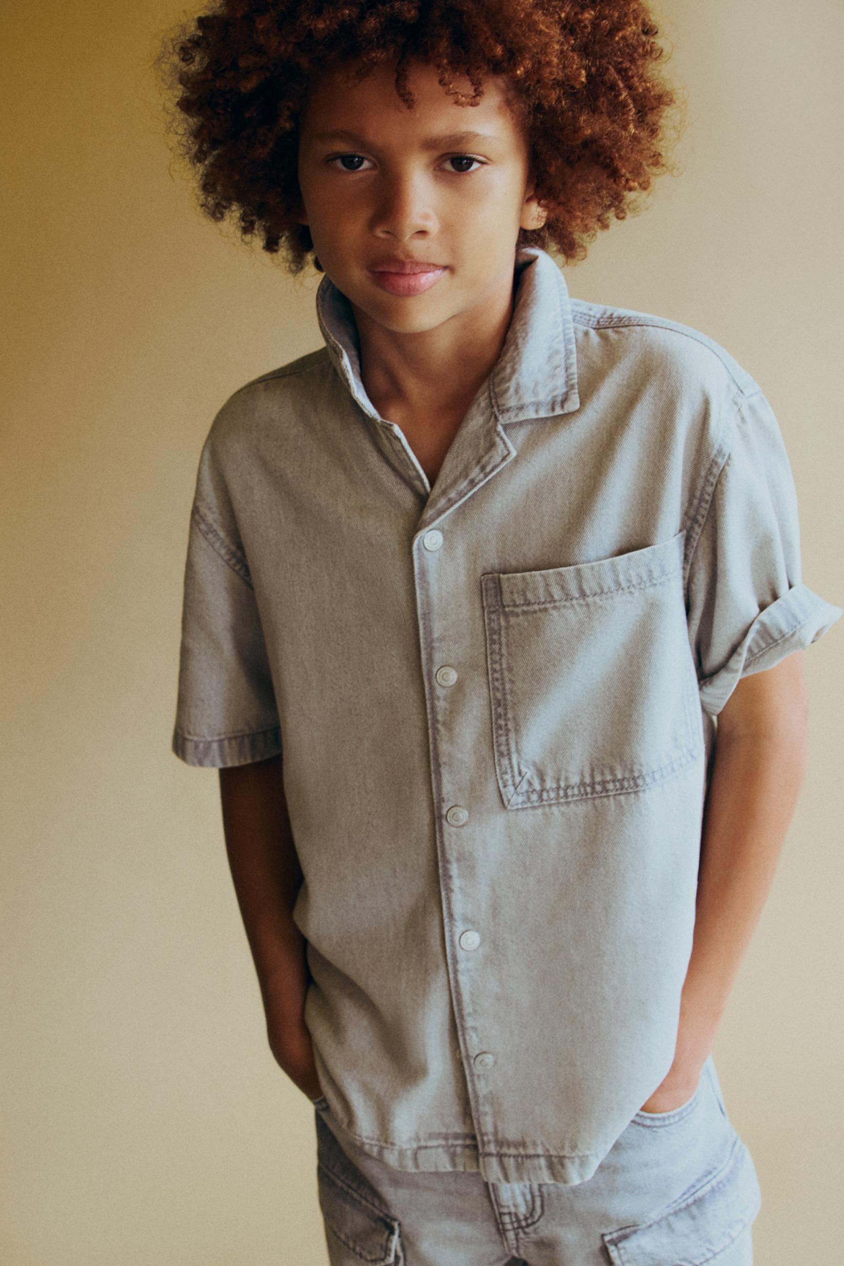 Denim resort shirt — GREY