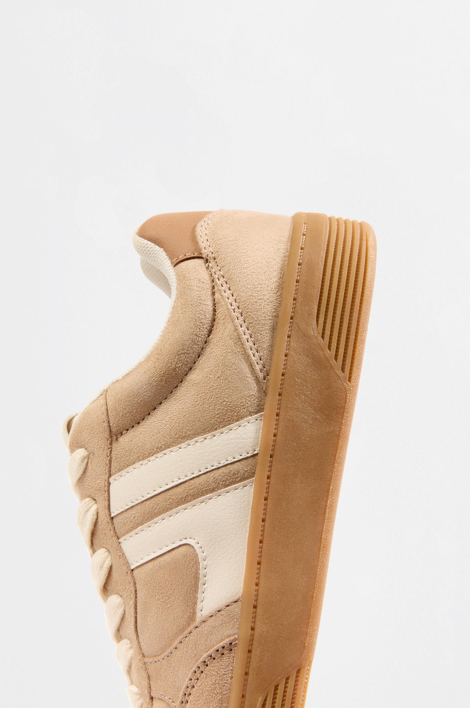 Sneakers with side details — BROWN
