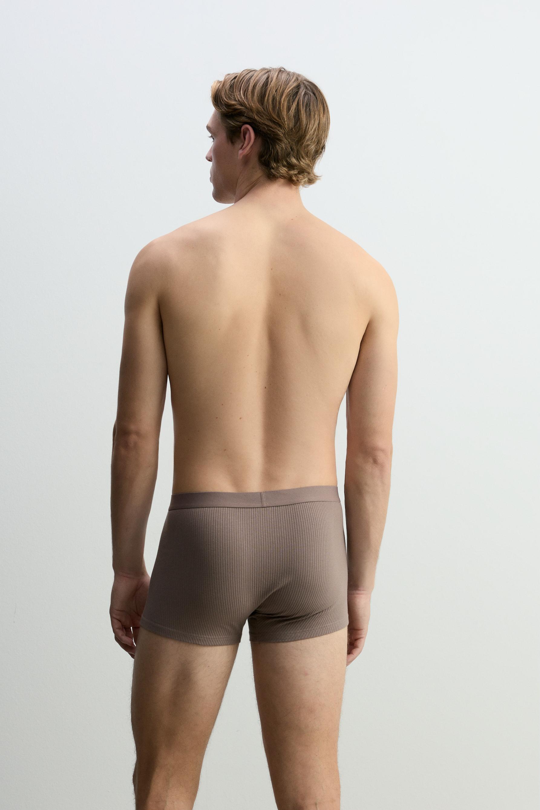 Ribbed boxers (Pack 3) — ECRU