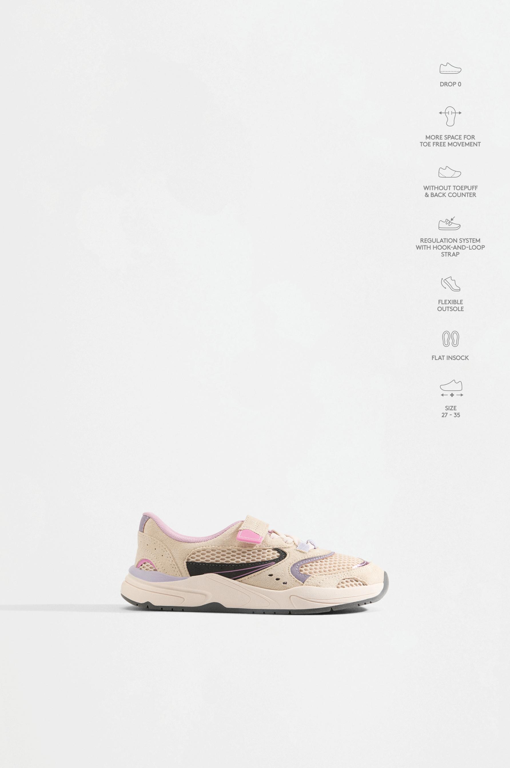 BAREFOOT CASUAL SNEAKERS — BEIGE
