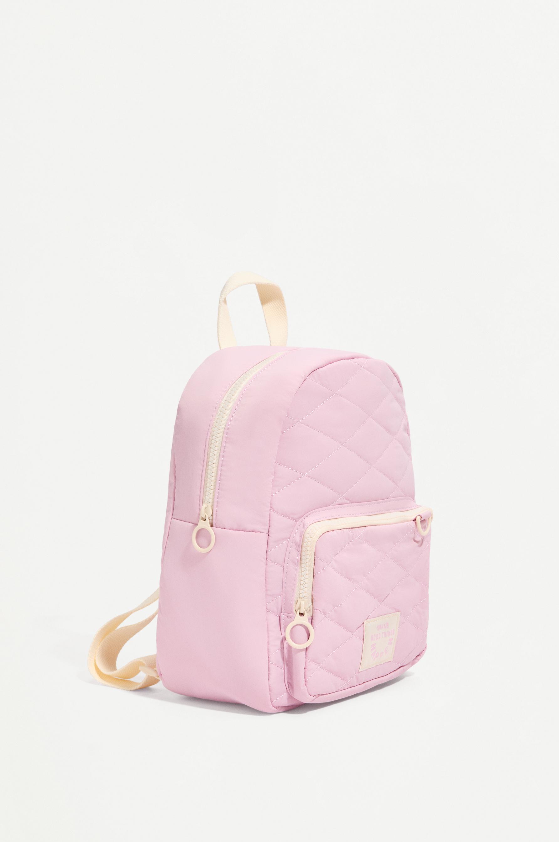 QUILTED BACKPACK — PINK