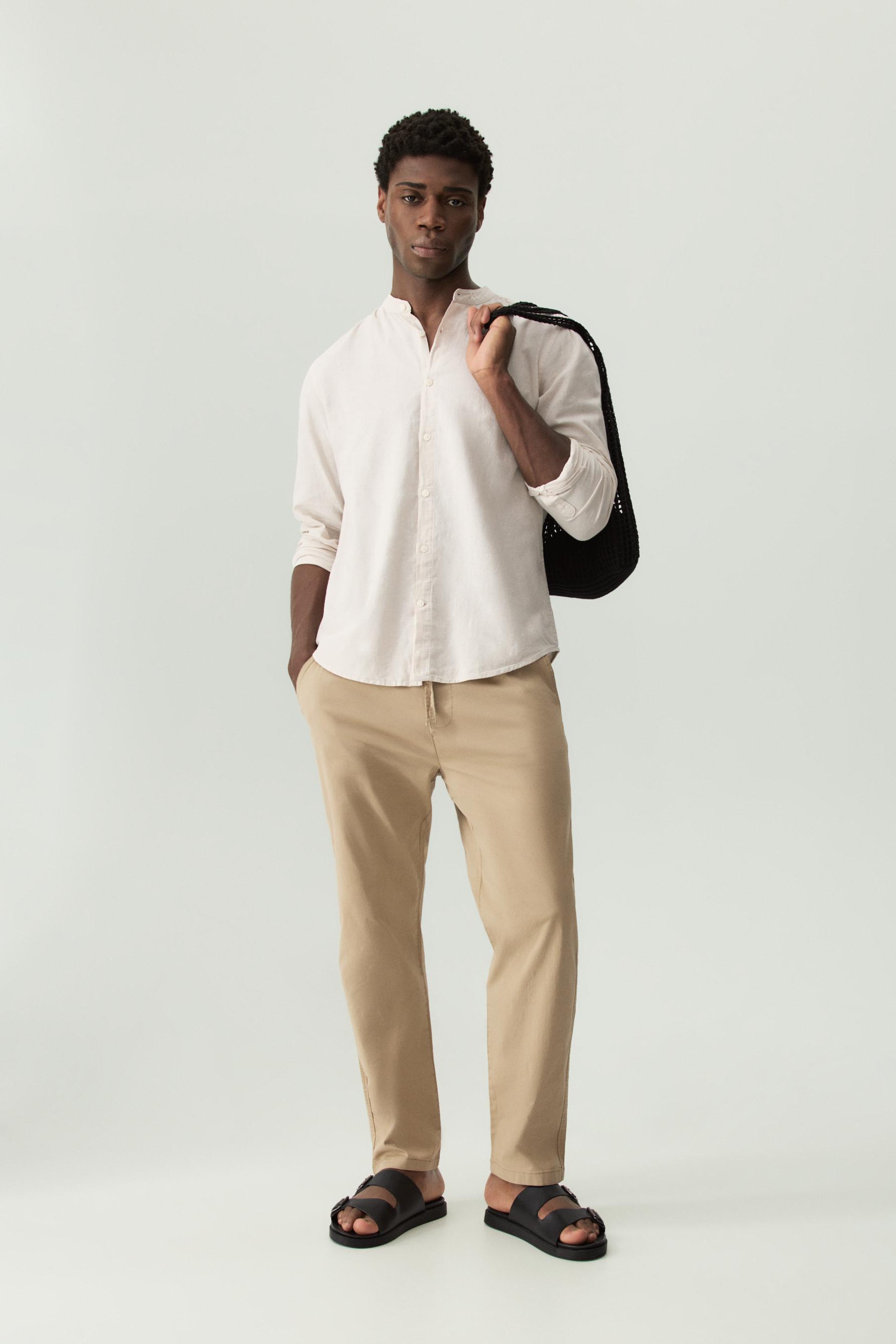 Slim fit jogger trousers — SAND