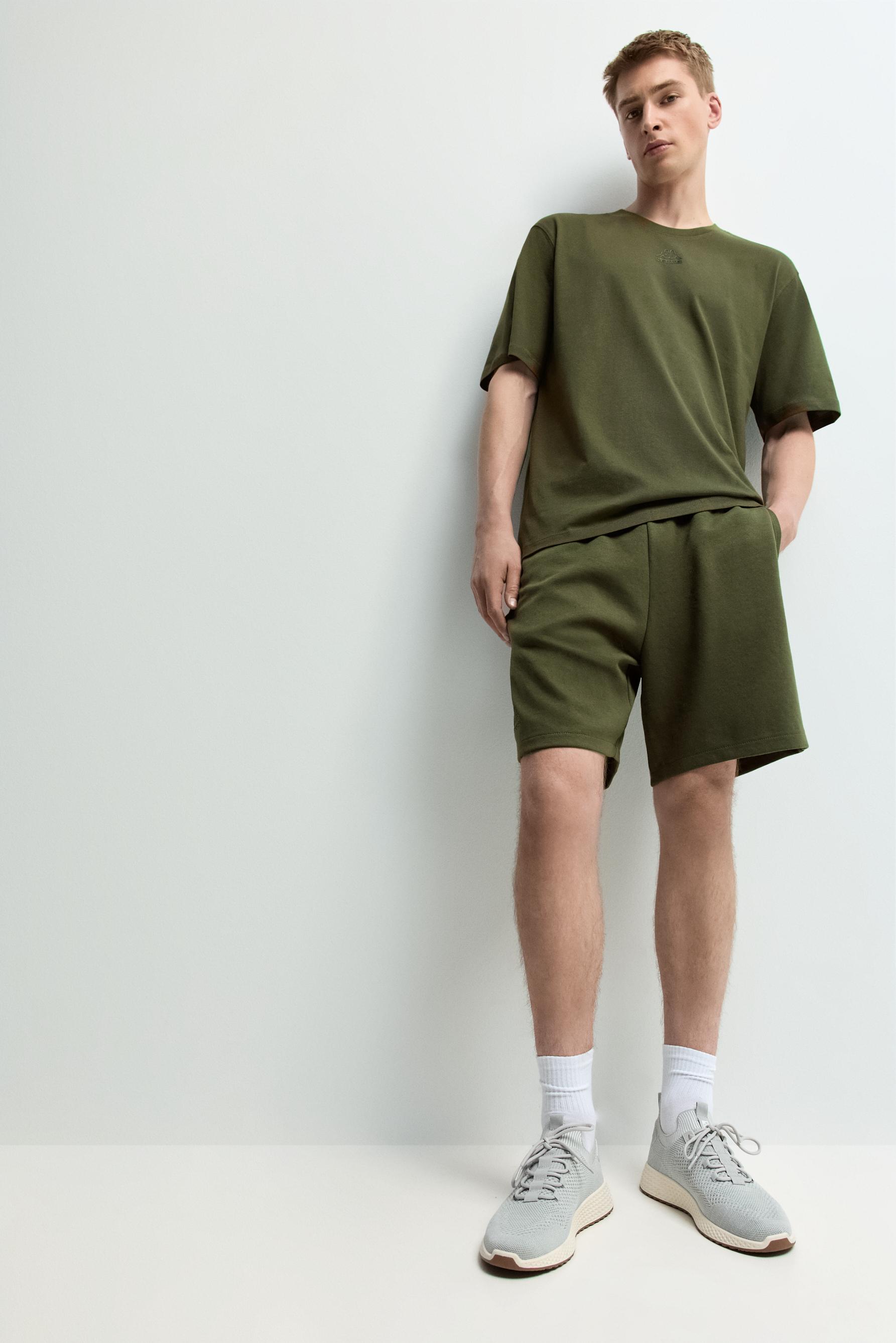 Kappa x Lefties tracksuit Bermuda shorts — DARK KHAKI