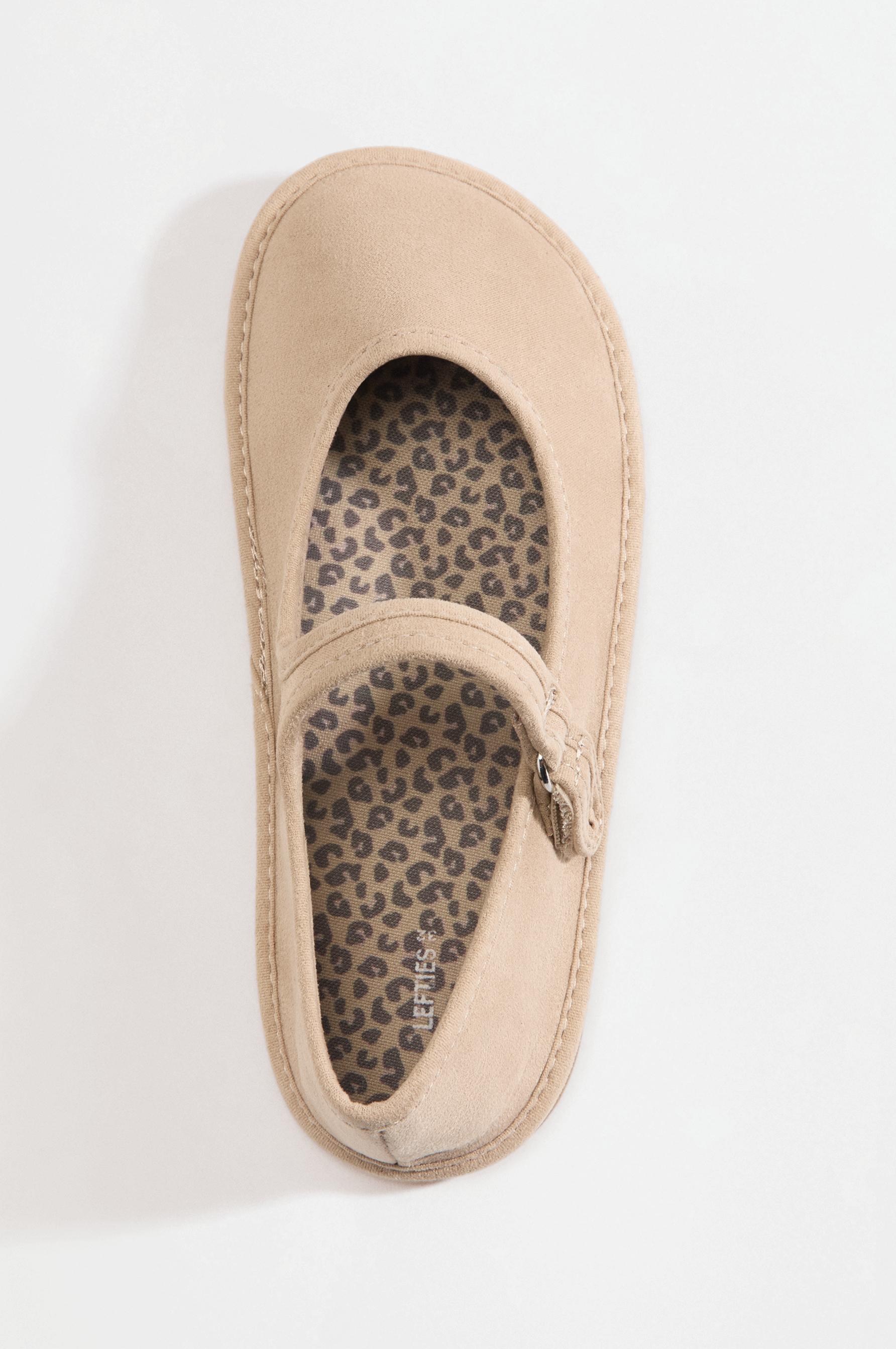 Barefoot Mary Jane ballet flats — BROWN