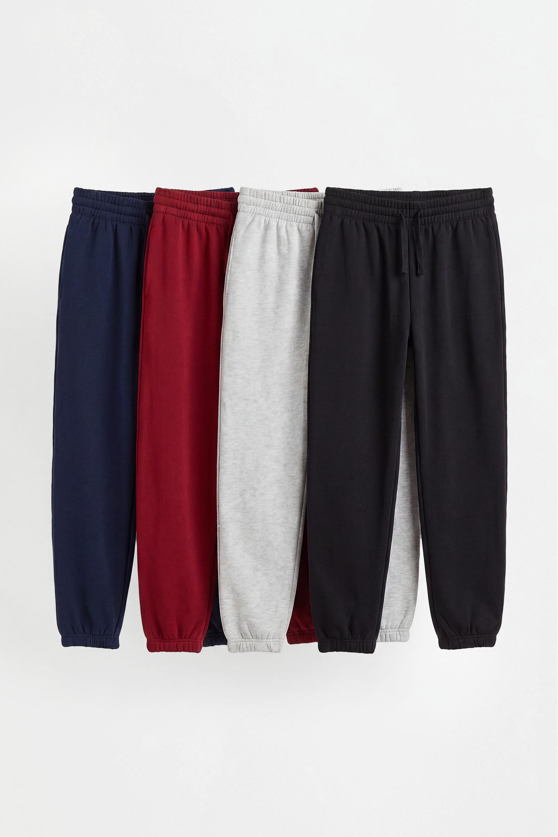 Pack of 4 plain plush trousers — DARK PINK