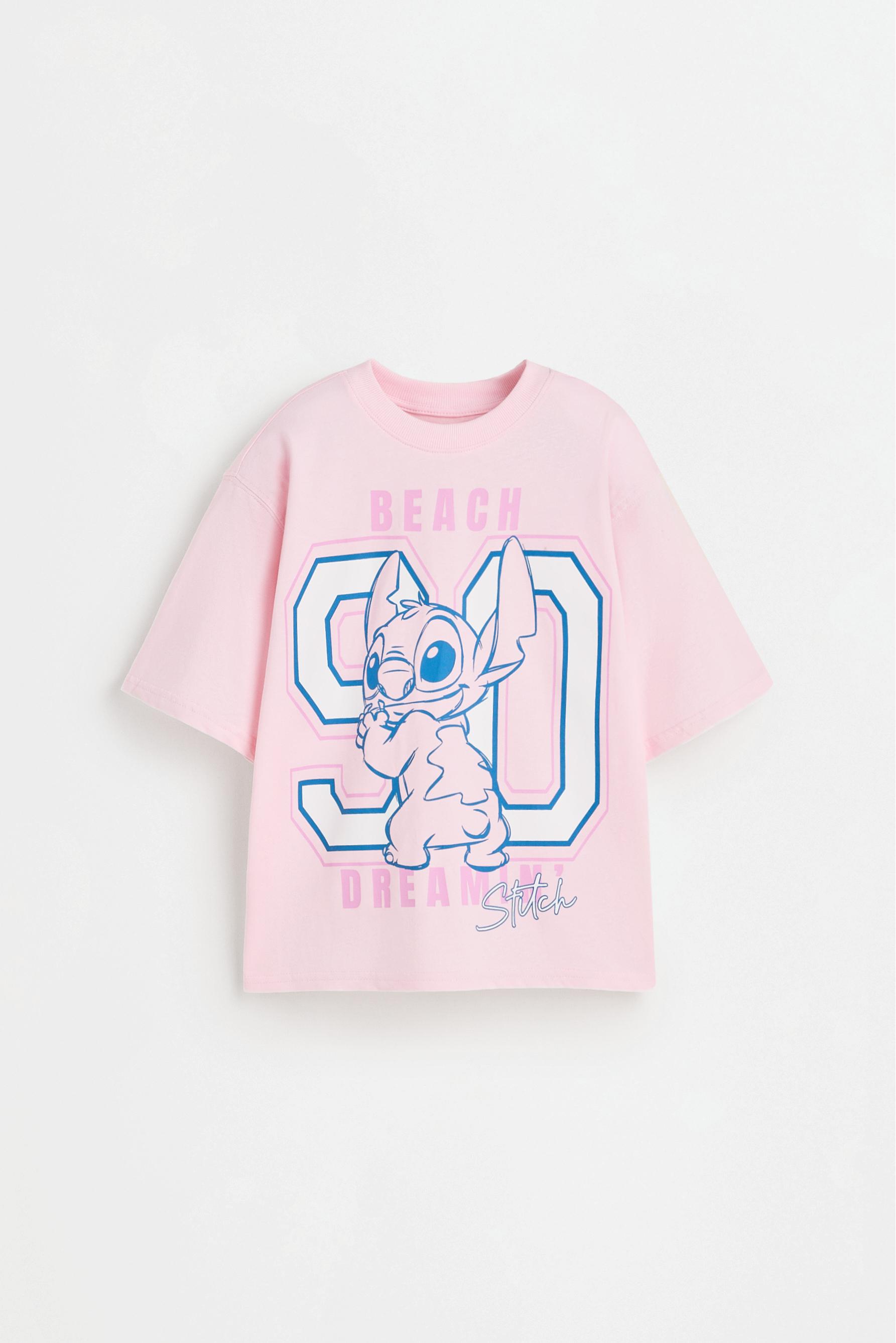 Stitch ©Disney T-shirt and flared leggings co-ord — PINK