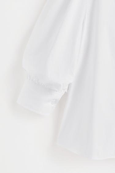 Balloon sleeve blouse — WHITE 7