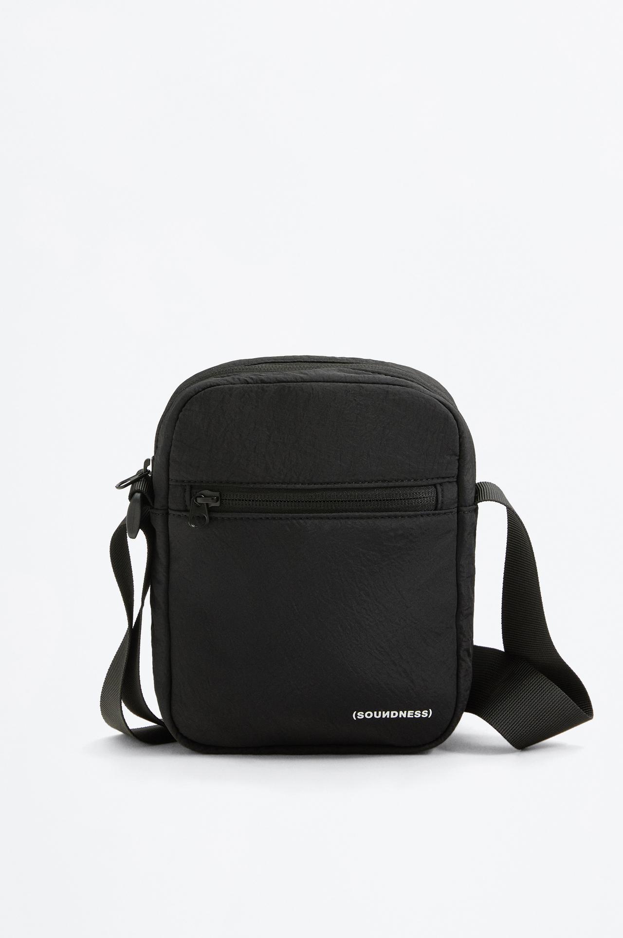 Soundness Nylon Crossbody Bag — BLACK