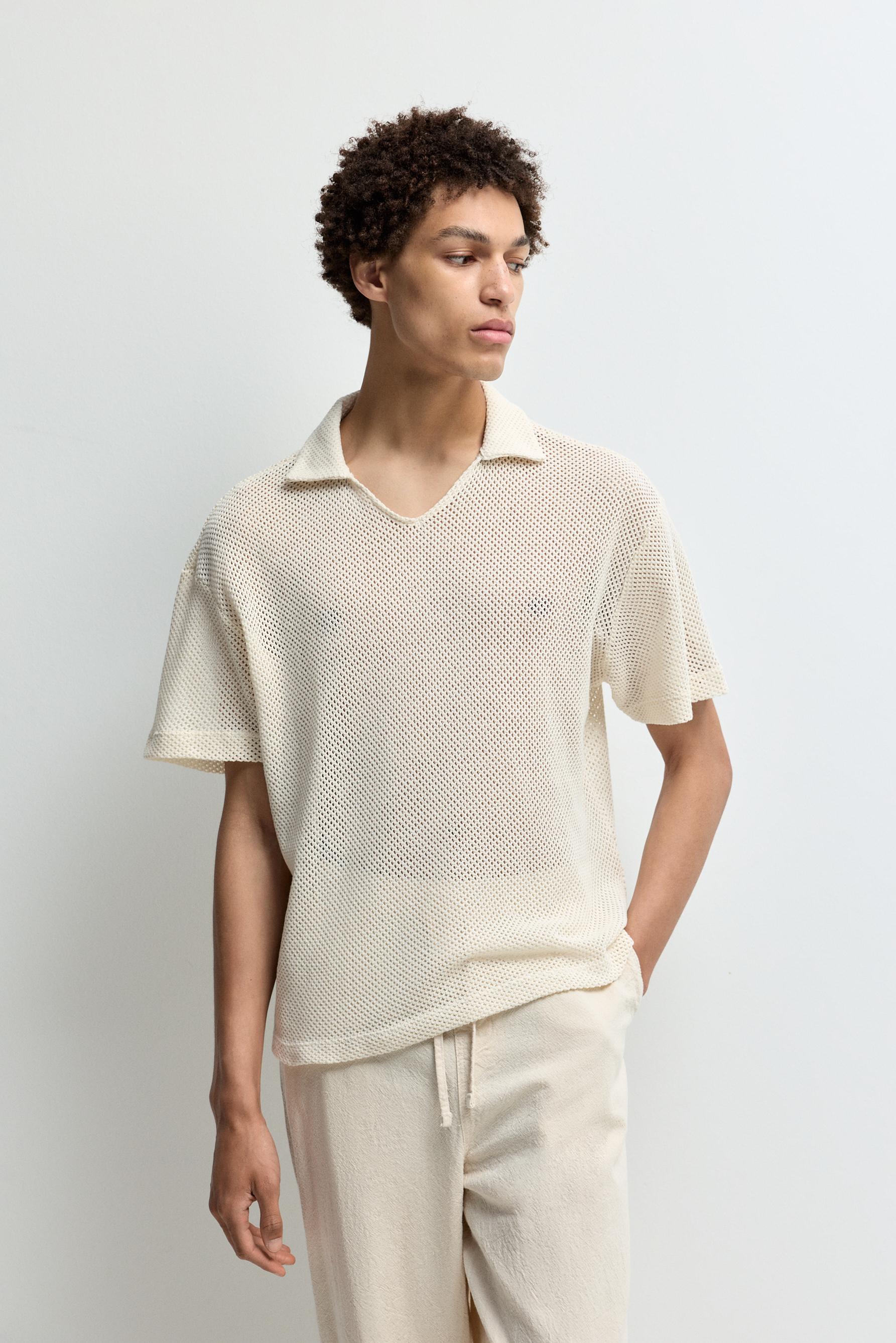 Mesh polo shirt — BUTTER