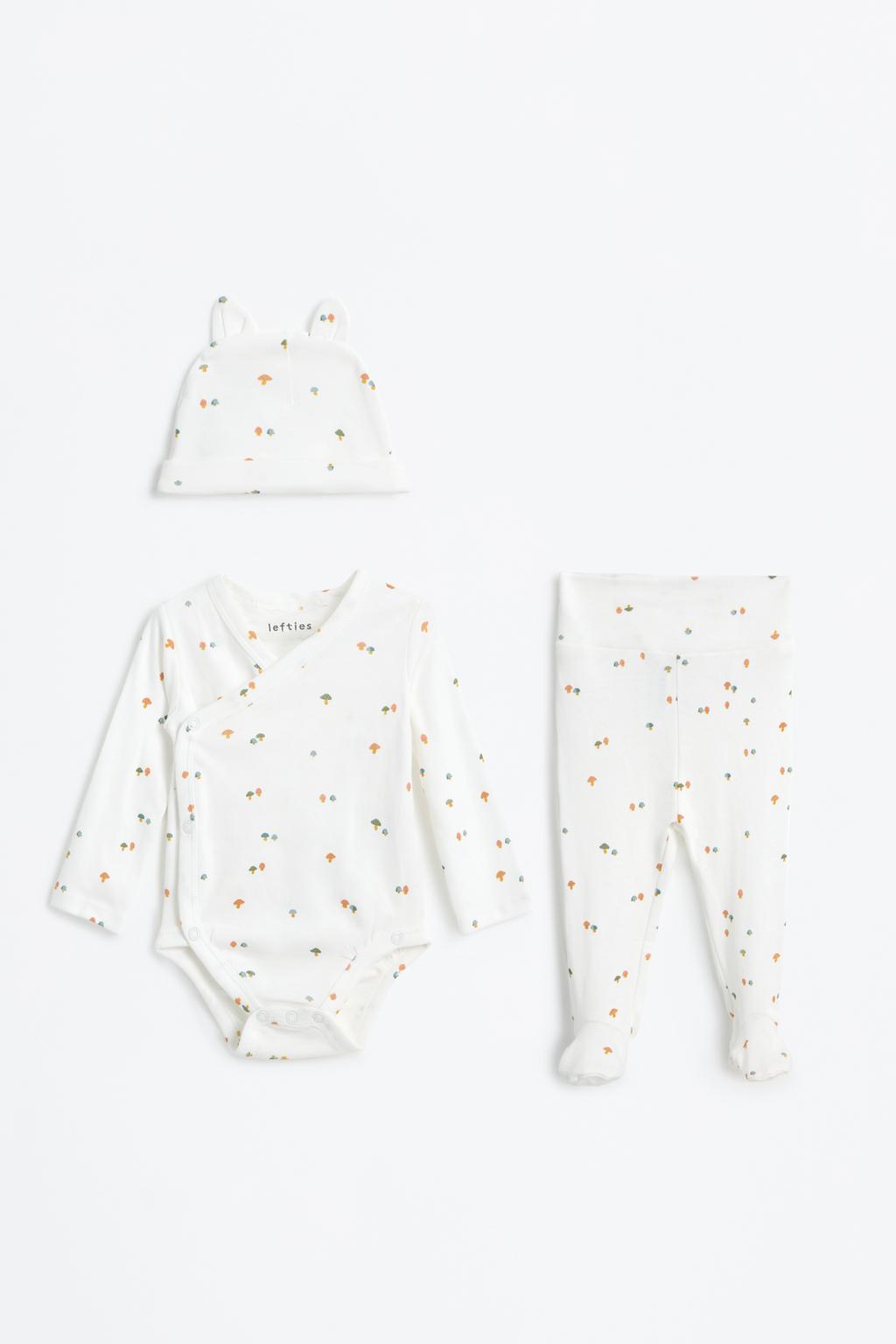 Conjunto de body, polaina y gorrito