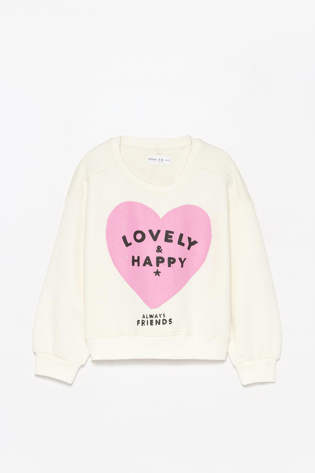 Printed plush sweatshirt