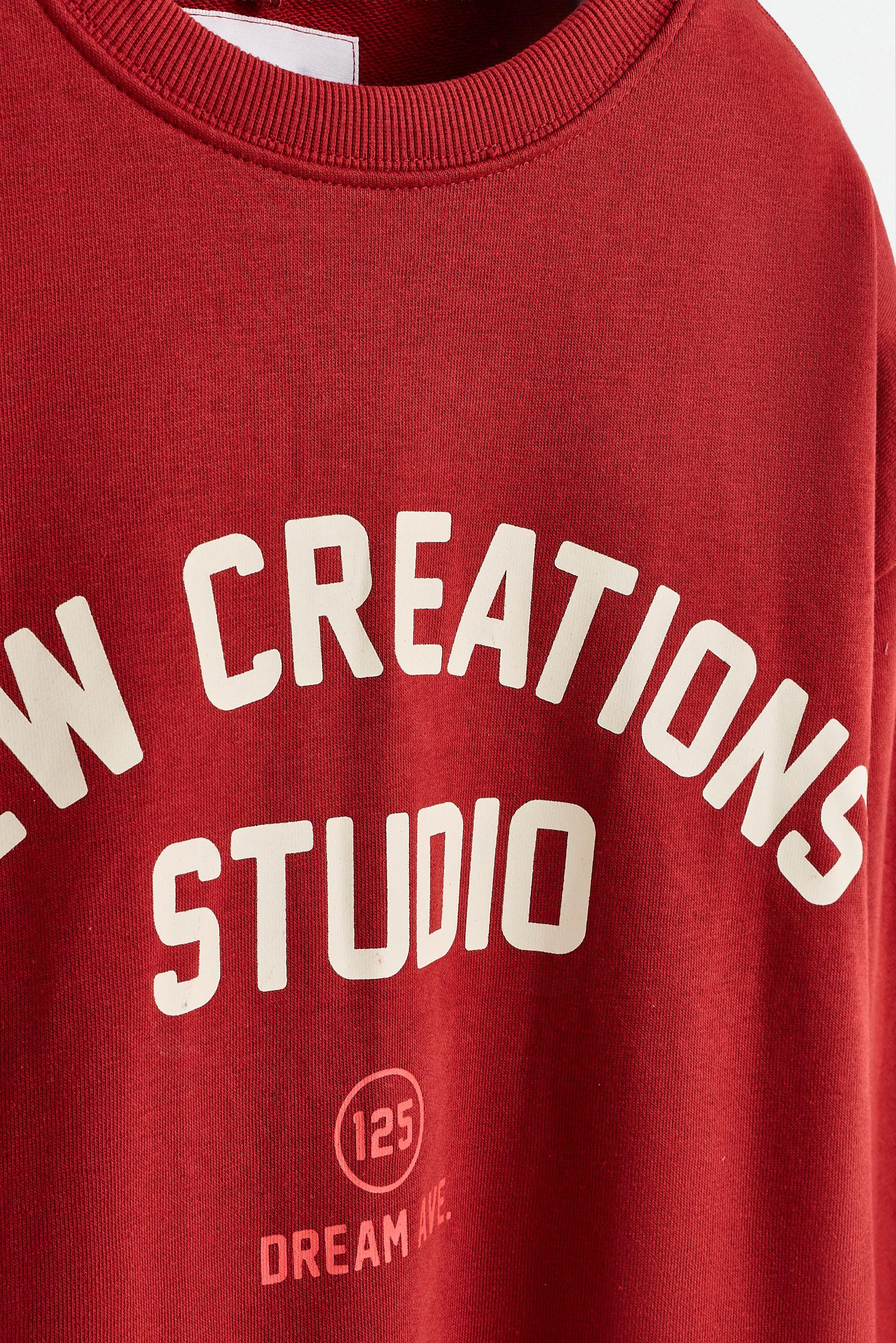 Printed sweatshirt — DARK PINK