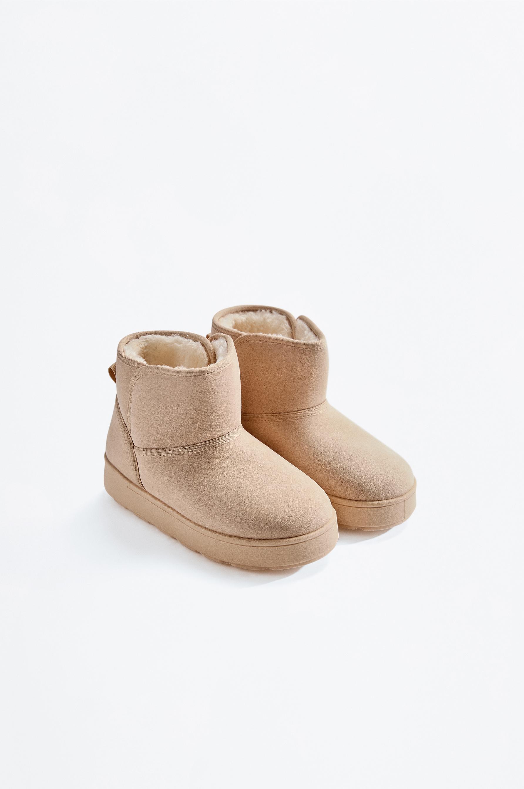 Lined ankle boot — BEIGE