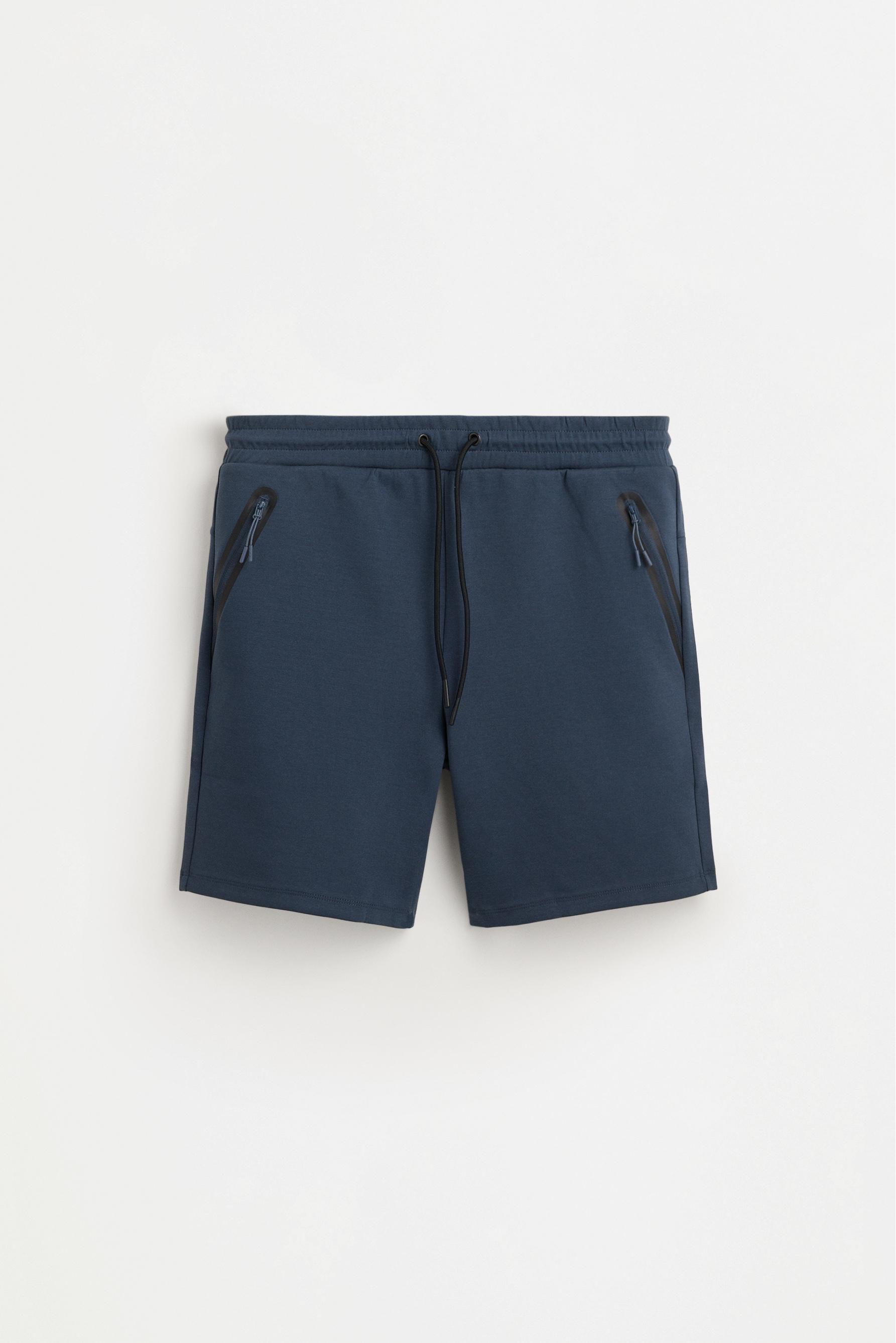 Basic interlock Bermuda shorts — DARK BLUE