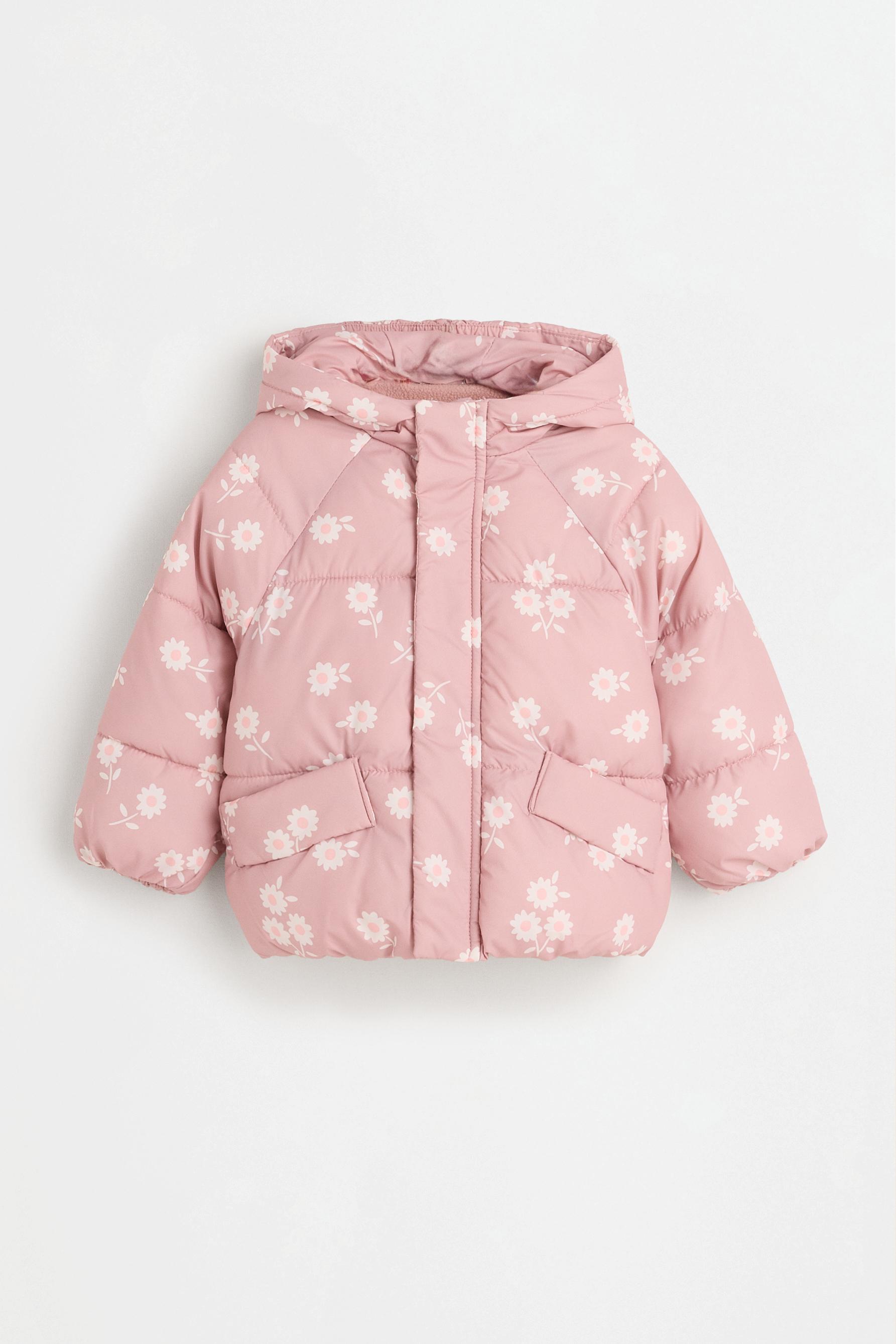 Quilted hooded jacket — DUSTY PINK