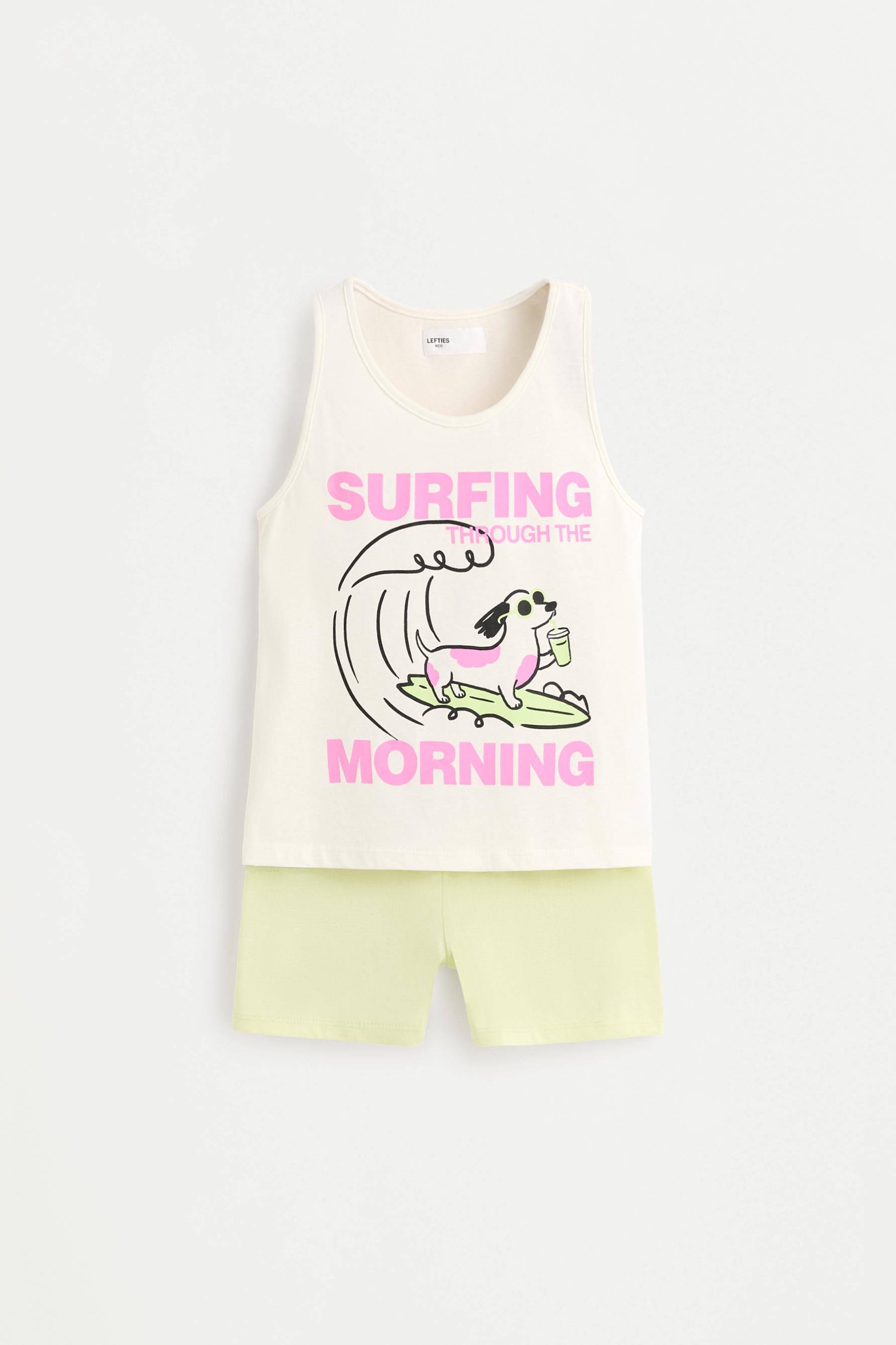 Printed strappy pyjamas — OFF WHITE