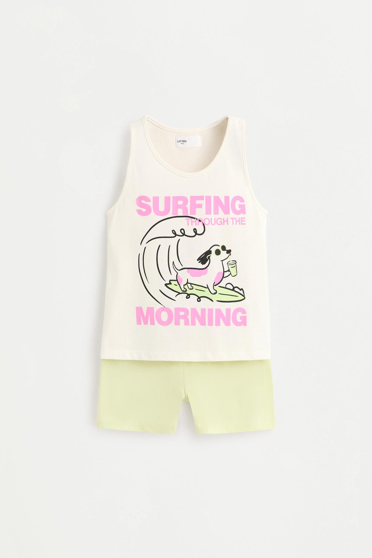 Printed strappy pyjamas — OFF WHITE