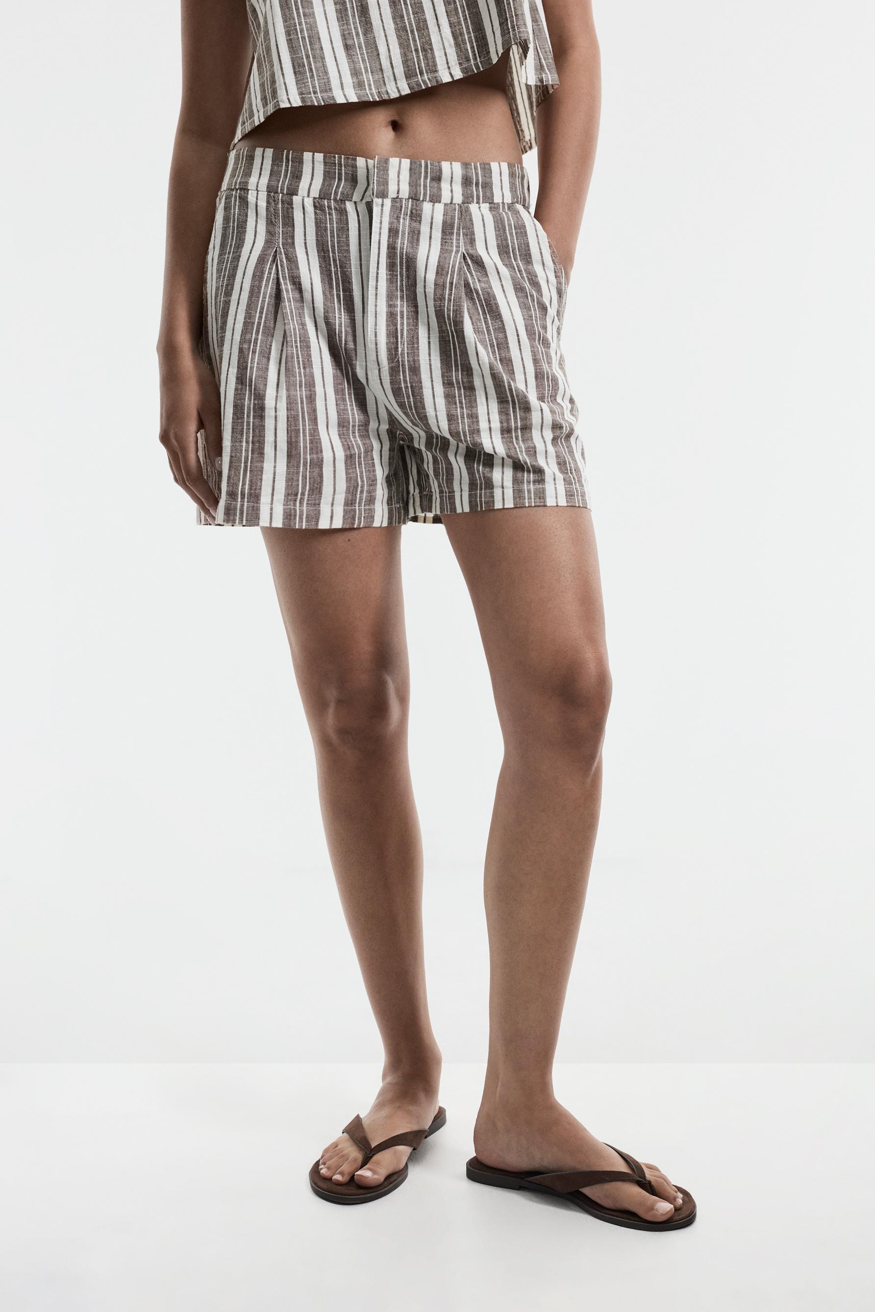 Denim shorts — STRIPED