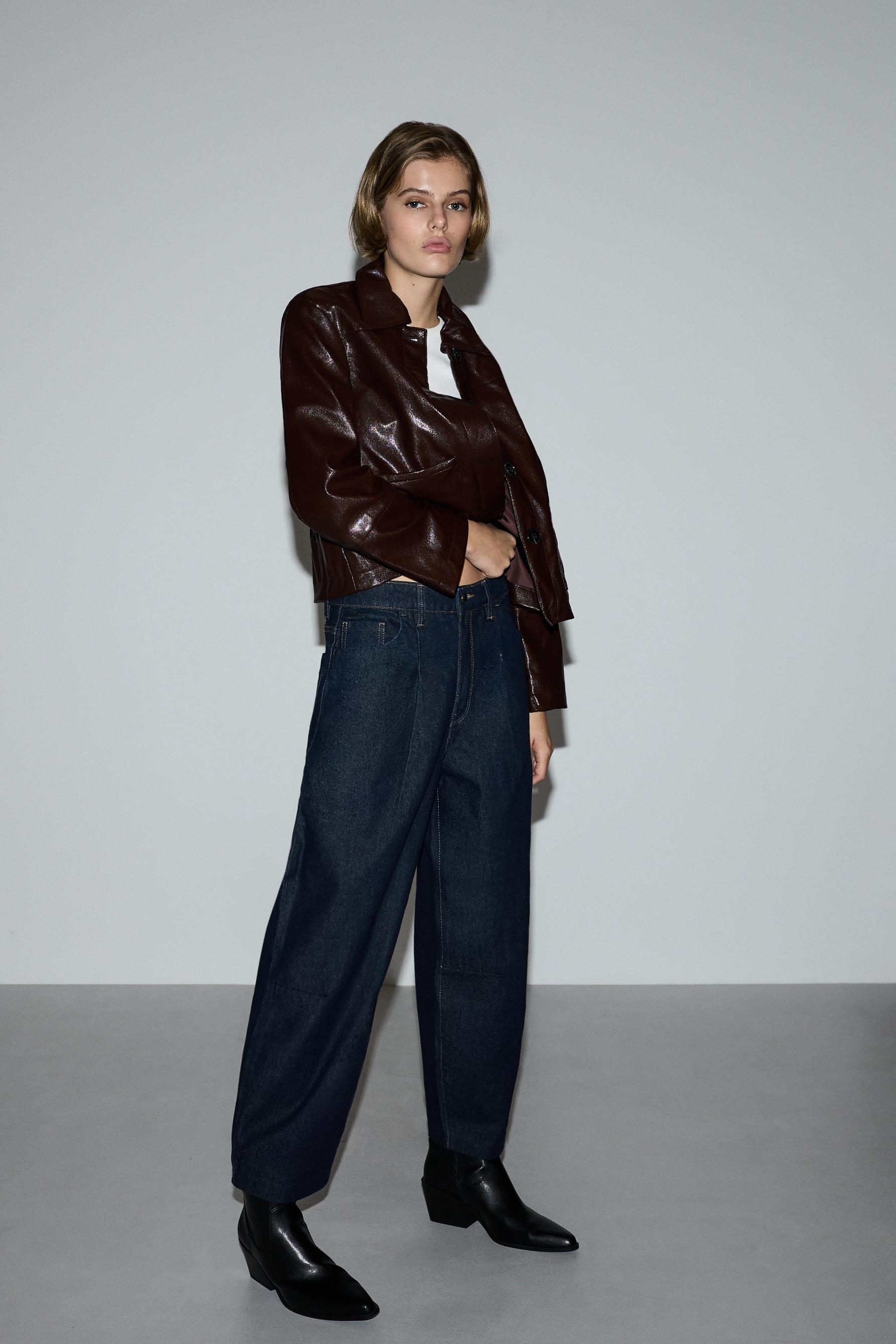 Ankle-length tapered jeans — NAVY