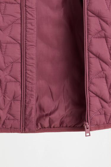 Lightweight quilted hooded star jacket — RASPBERRY 5