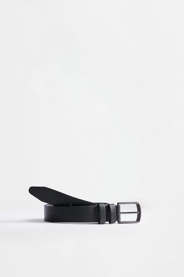 Leather-effect belt — BLACK/SILVER 2