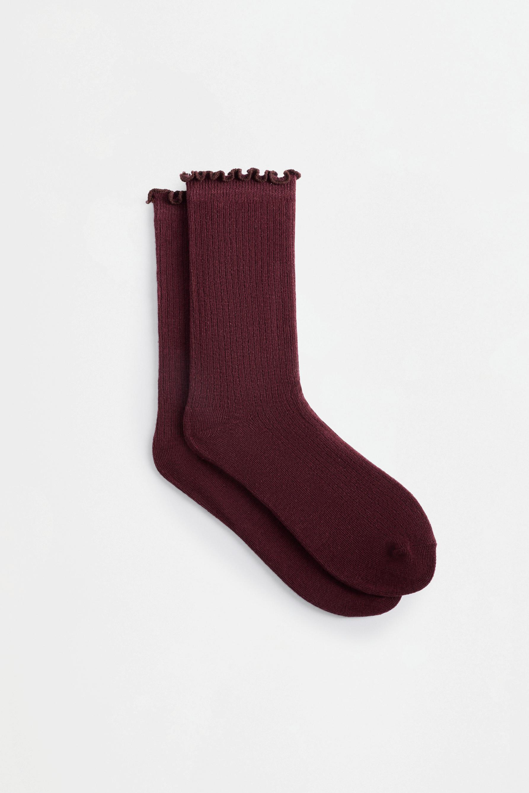 Ribbed long socks (3-pack) — PINK TONES