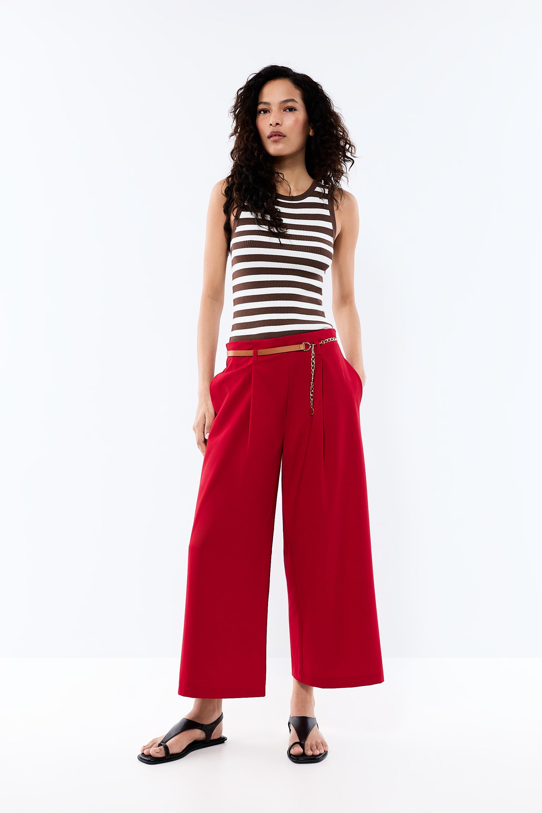 Pantalón culotte pinzas