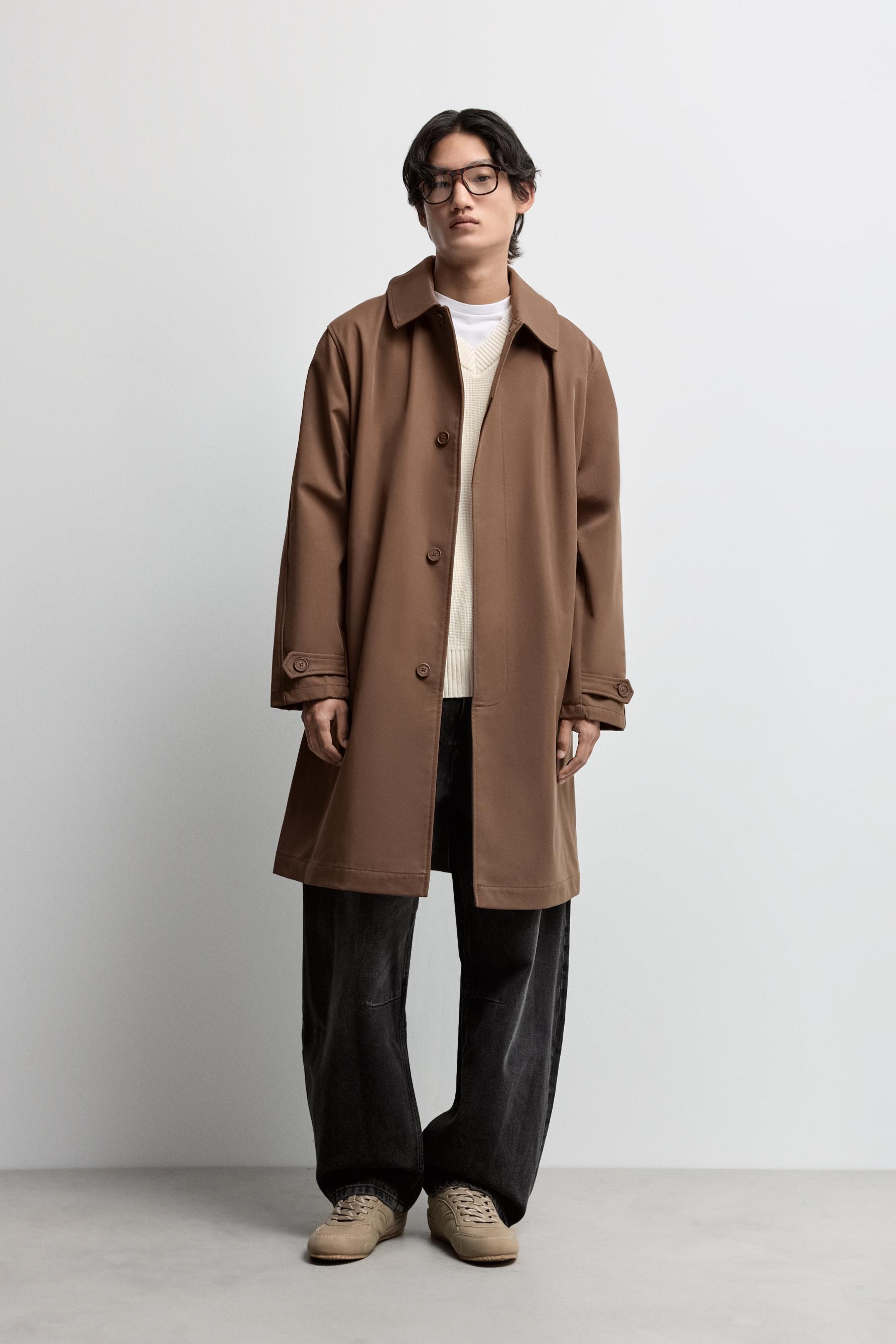 Oversized trench coat — CHOCOLATE
