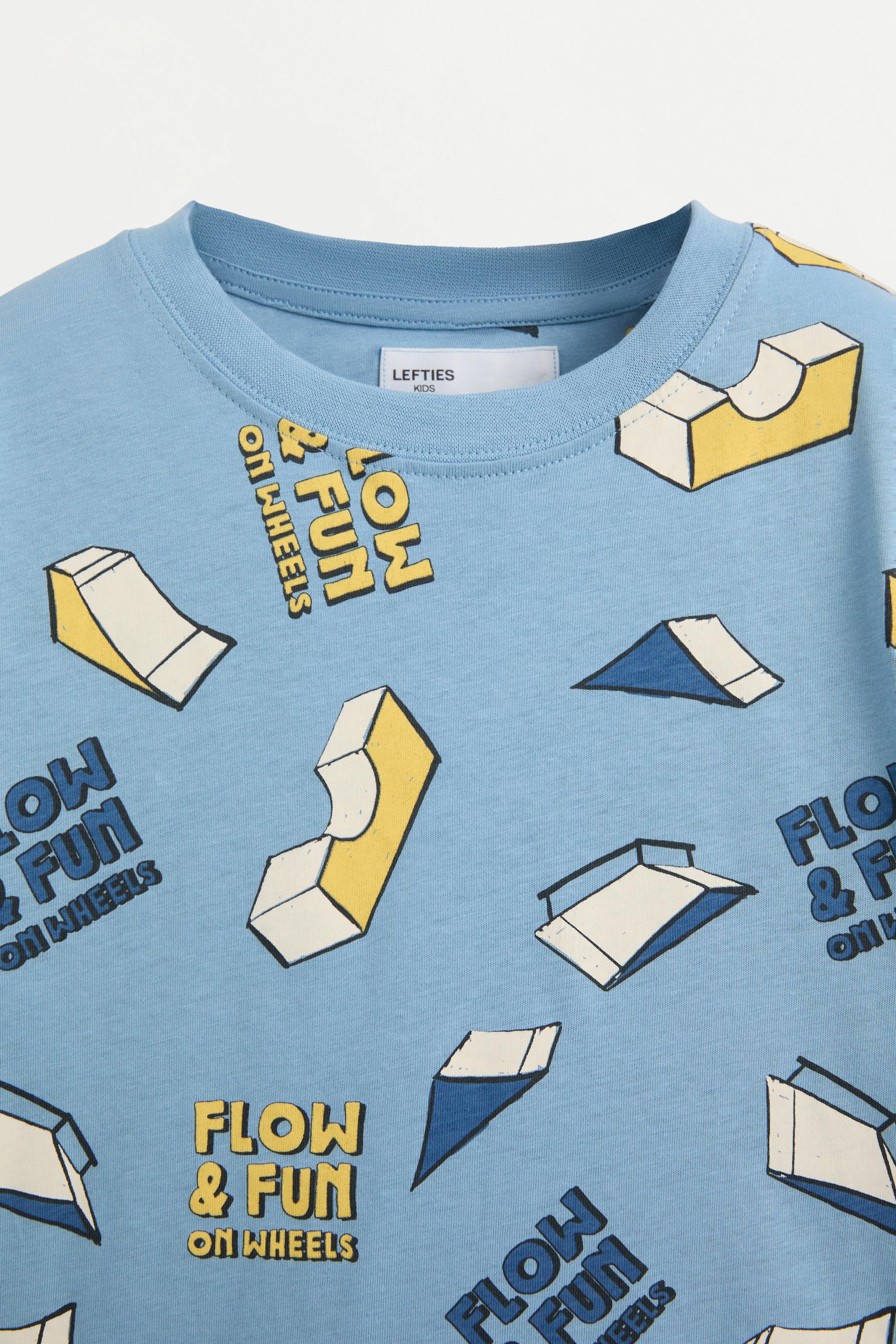 Short printed pyjamas — PALE BLUE