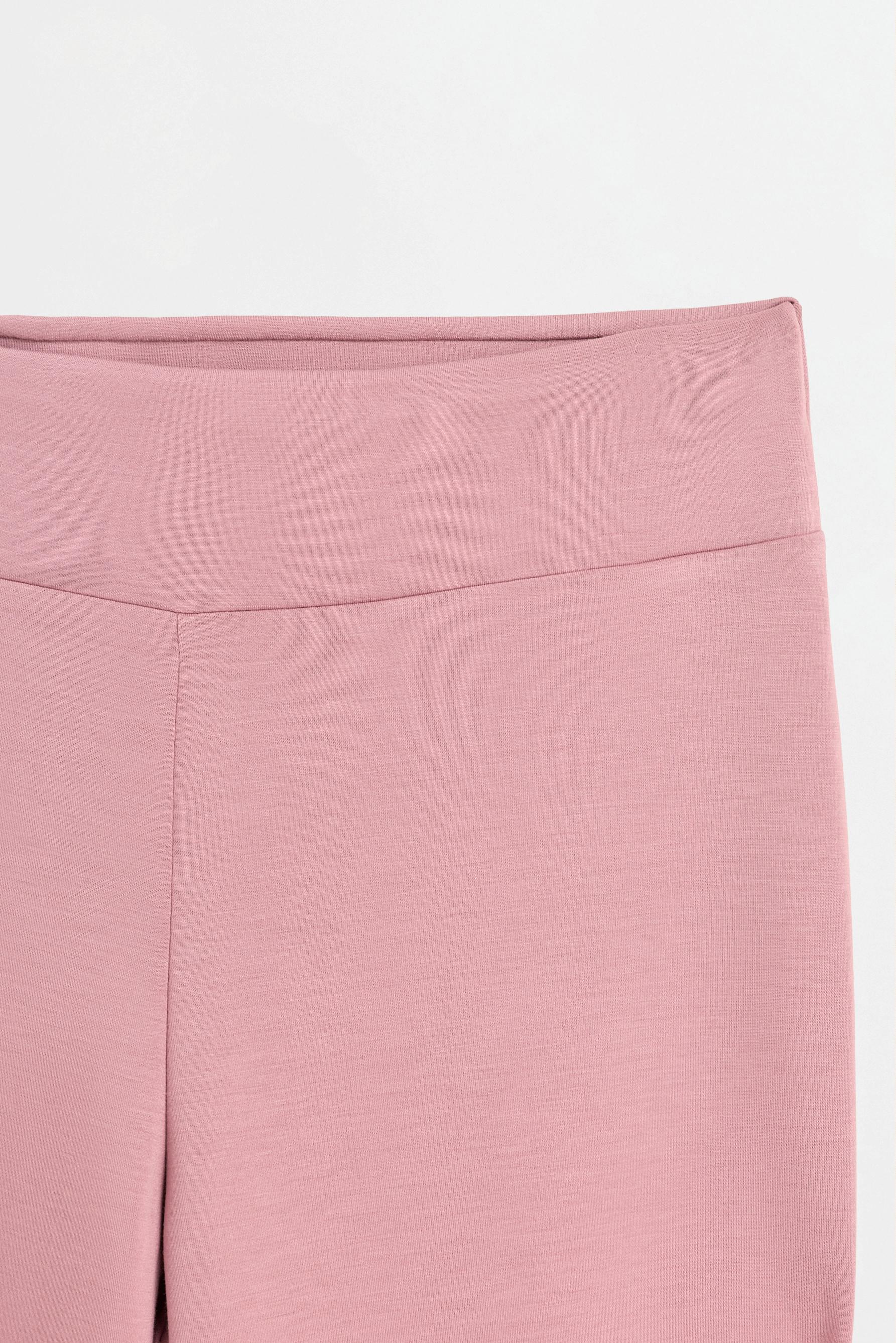 Flowing flared tracksuit trousers — PINK