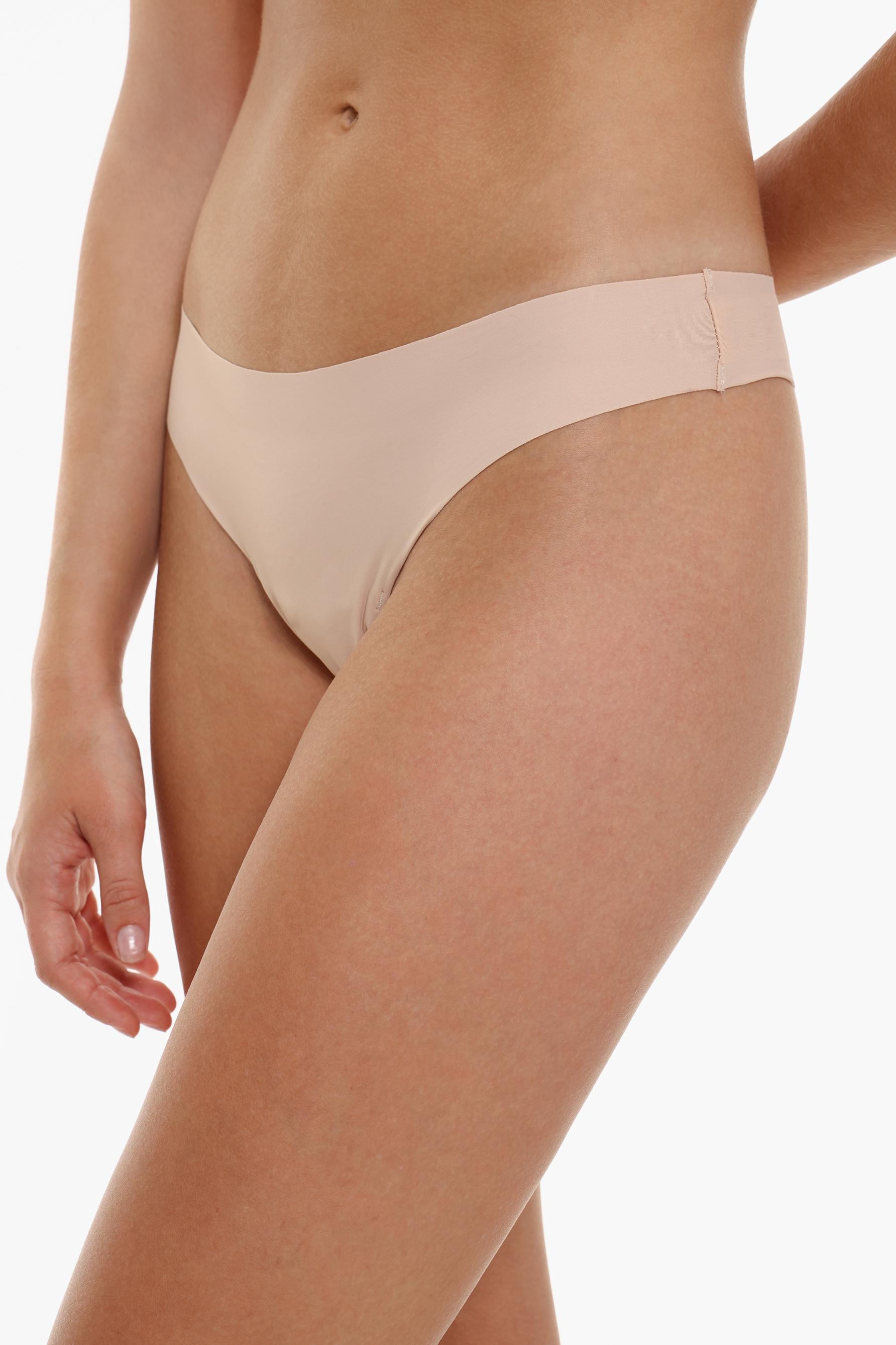 3-Pack of microfibre thongs — BEIGE