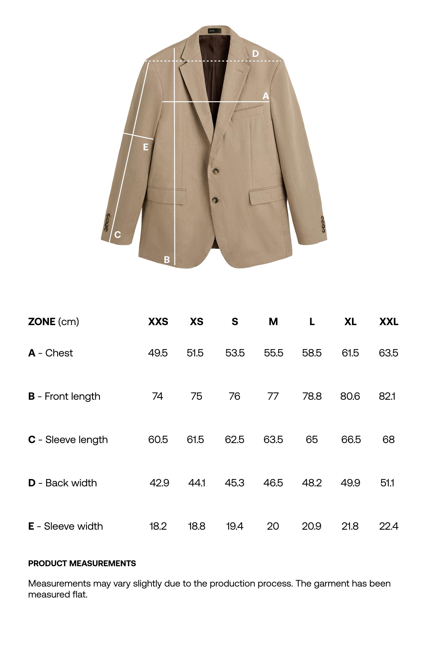 100% linen suit blazer — BROWN
