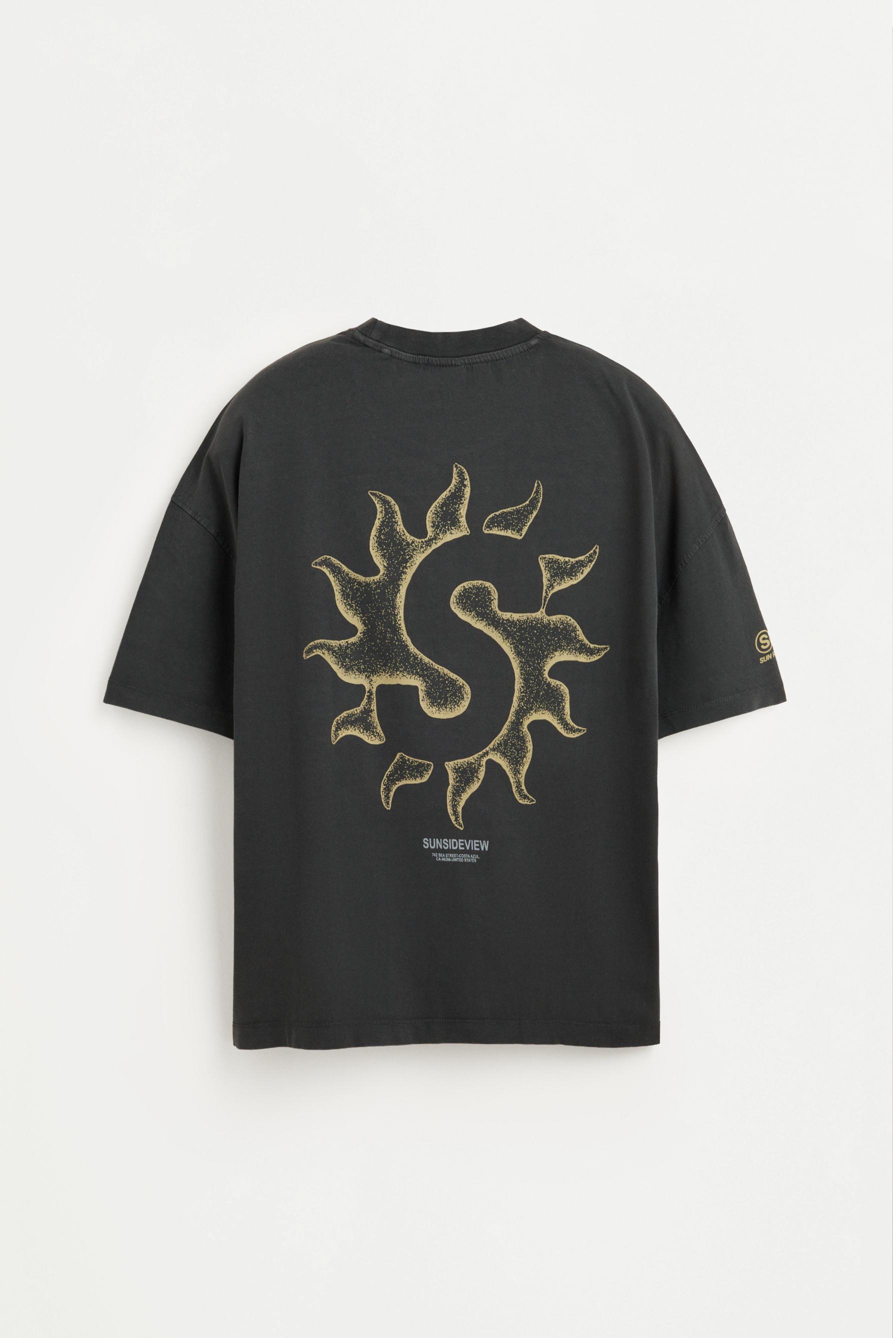 Faded effect printed T-shirt — LEAD