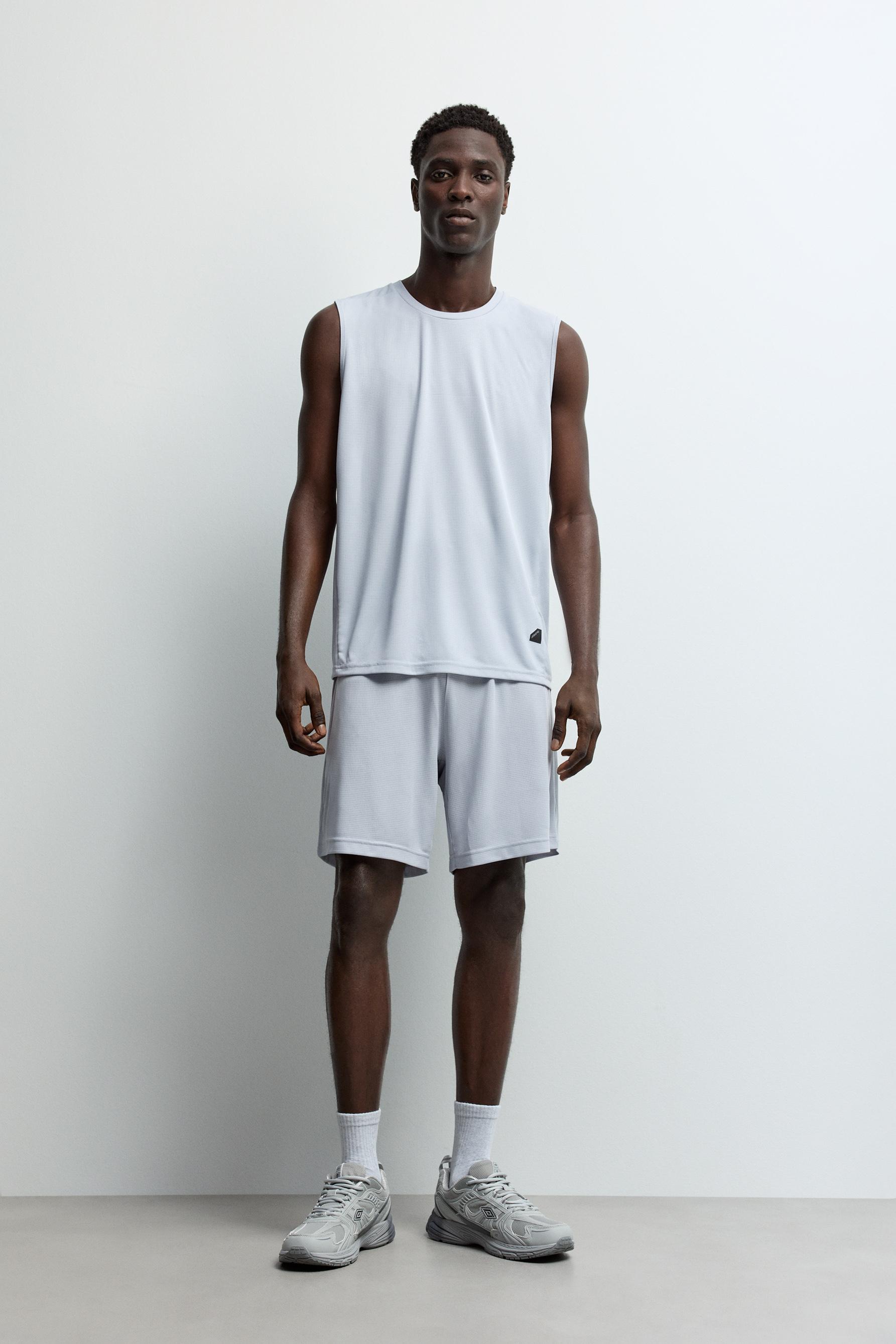 Sleeveless sports T-shirt — DARK GREY MARL