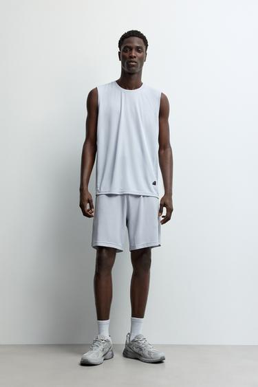 Sleeveless sports T-shirt — DARK GREY MARL 2