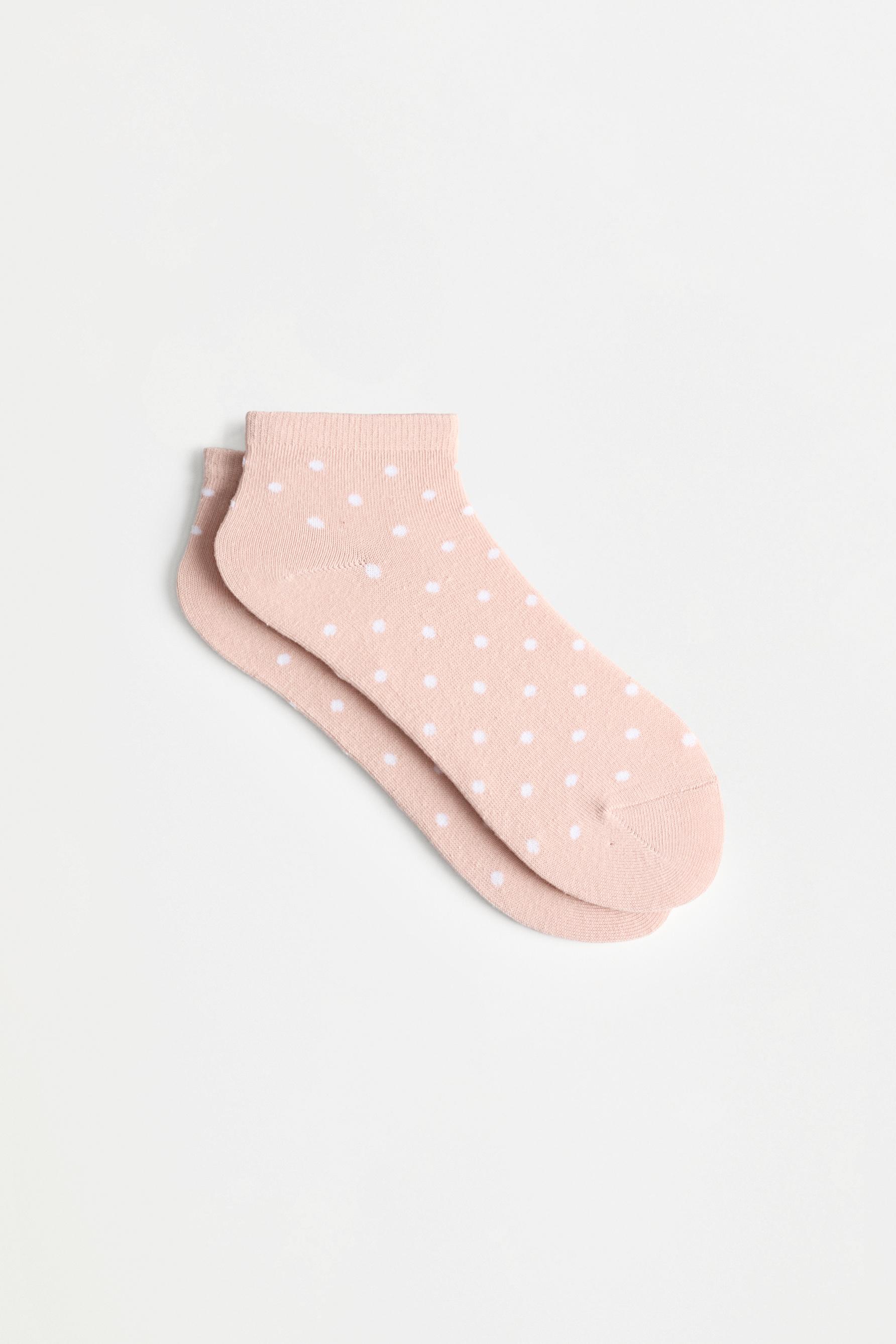 7-Pack of contrast ankle socks — BEIGE MARL