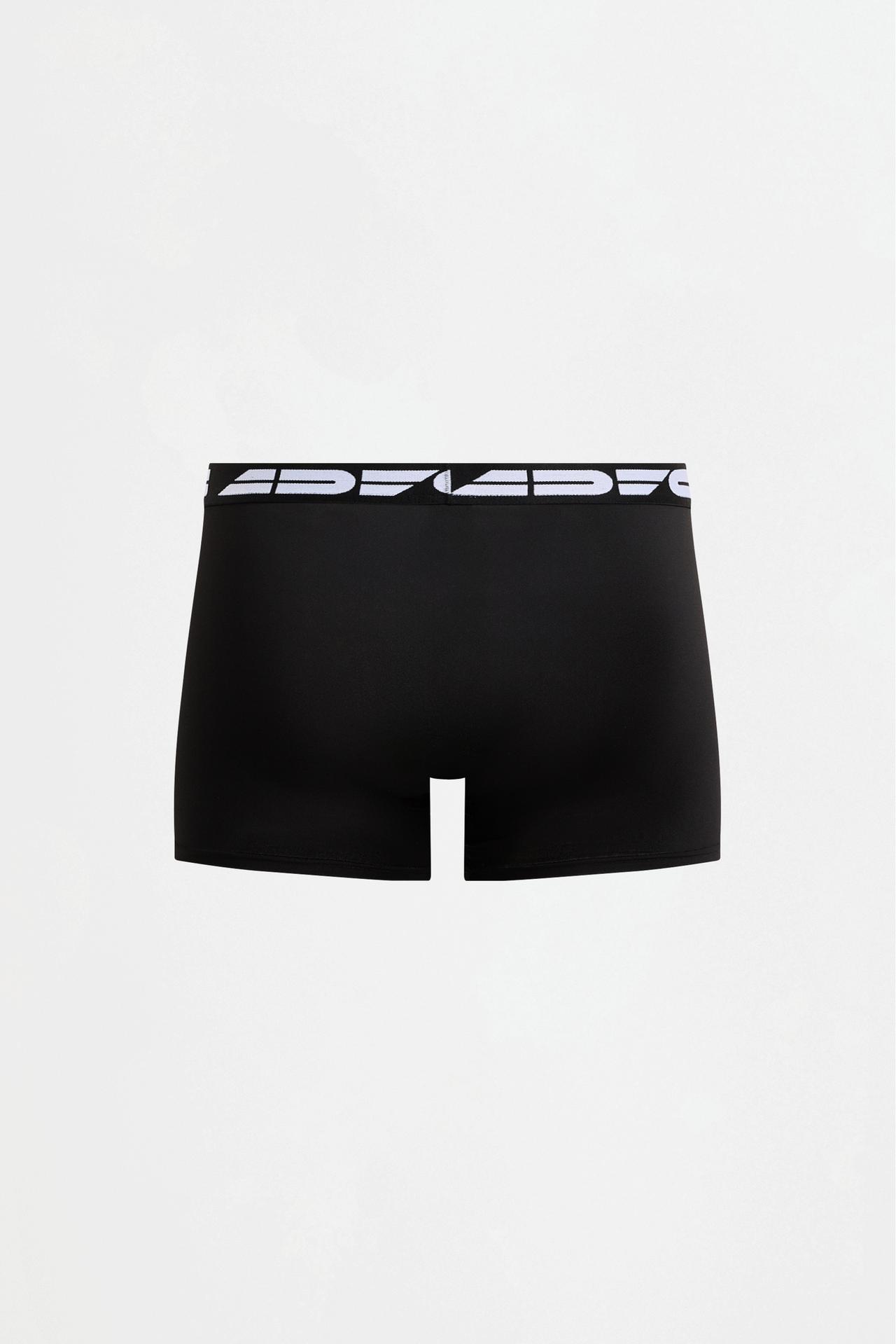 3-pack of sporty slogan long boxers — BLACK/BLUE