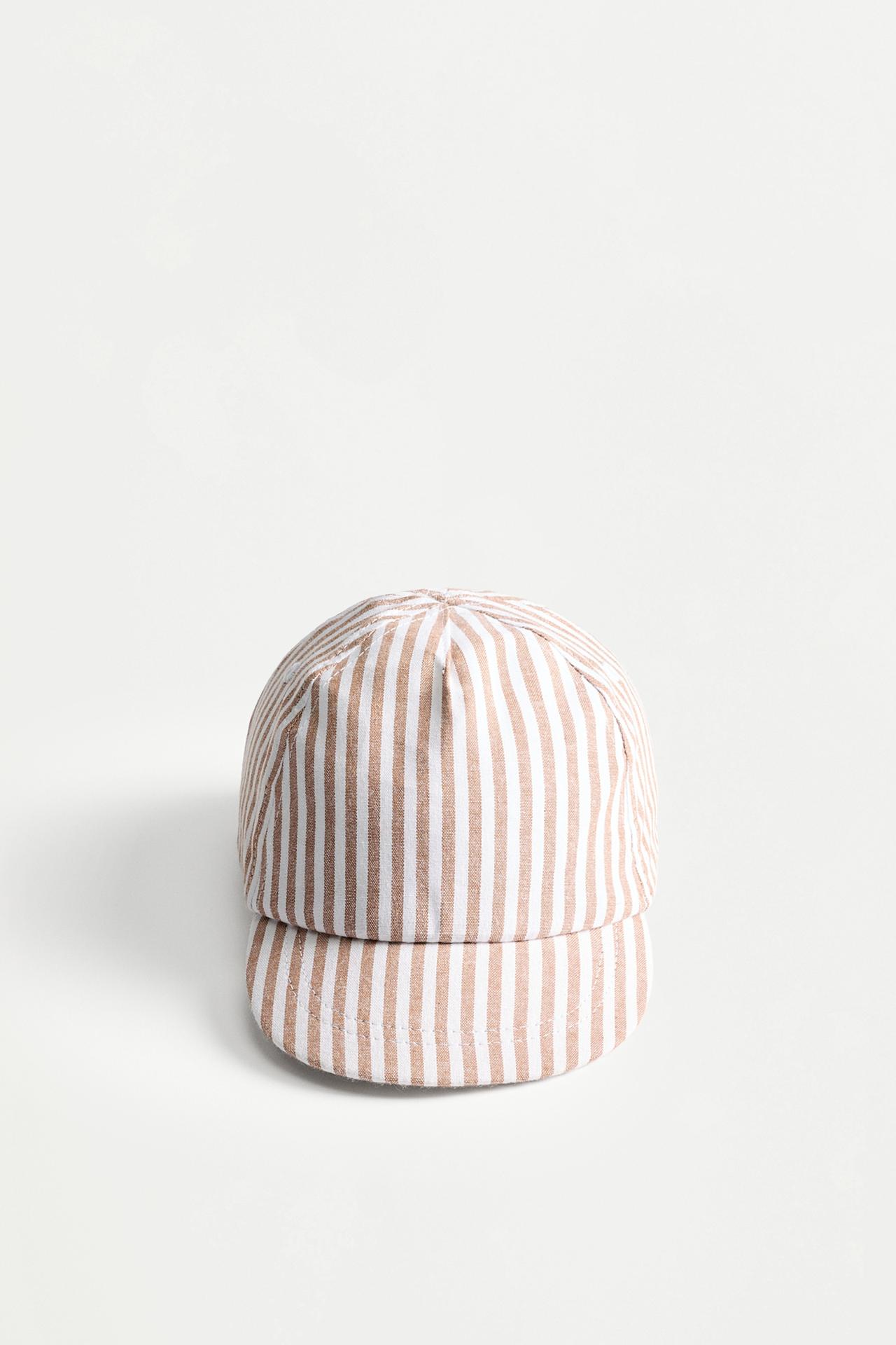 Striped cap — BEIGE