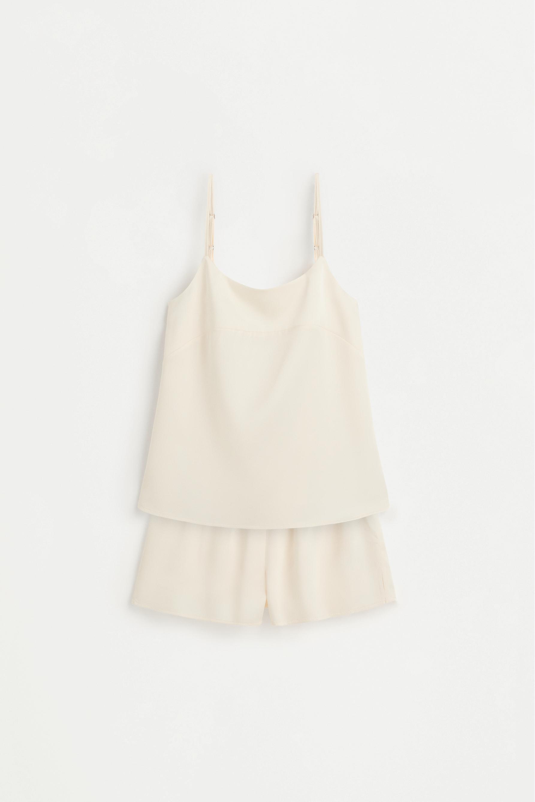 Satin short pyjamas — WHITE