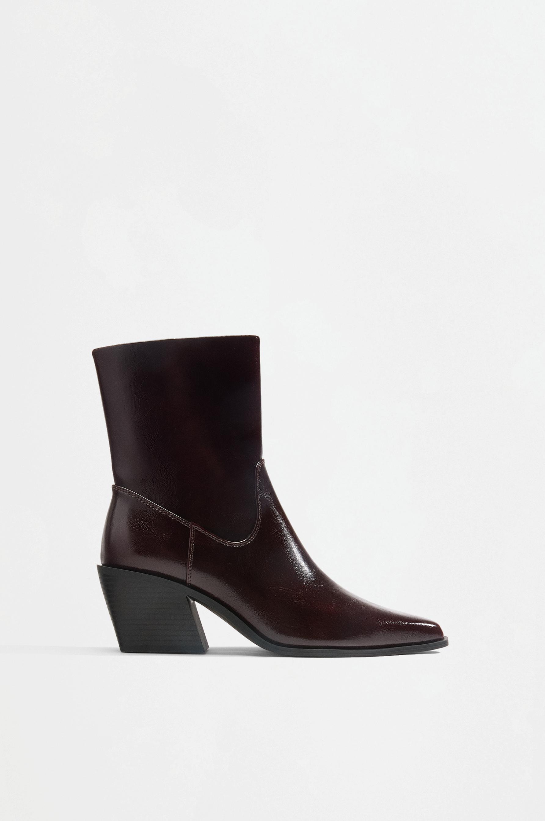 style ankle boots — BURGUNDY