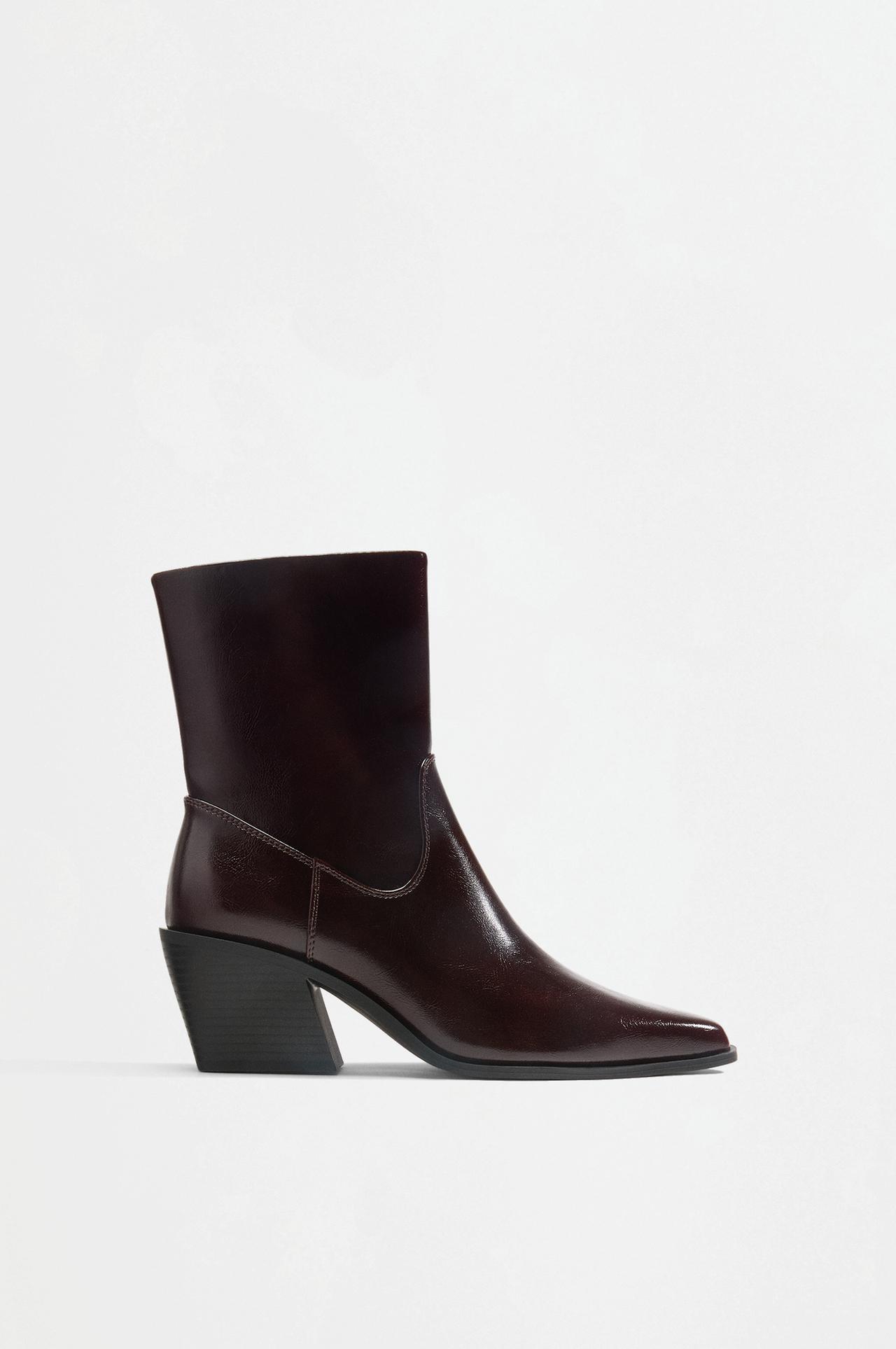 style ankle boots — BURGUNDY