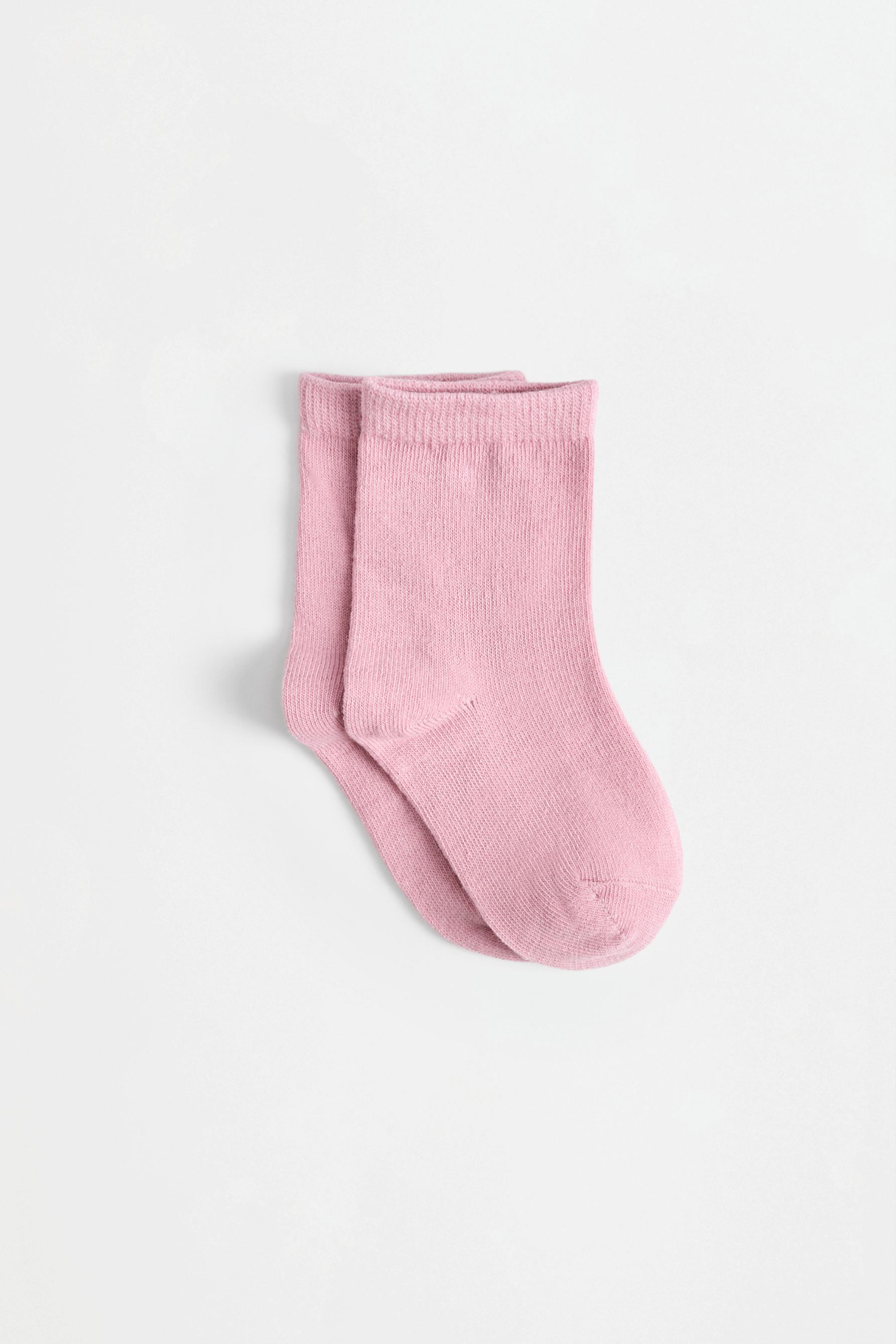 Solid Long Socks (10-Pack) — PINK