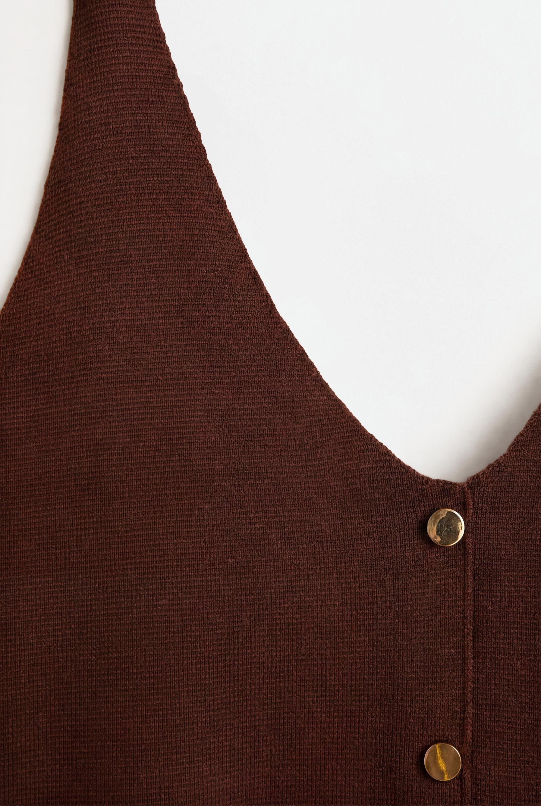 Halter neck top — BROWN