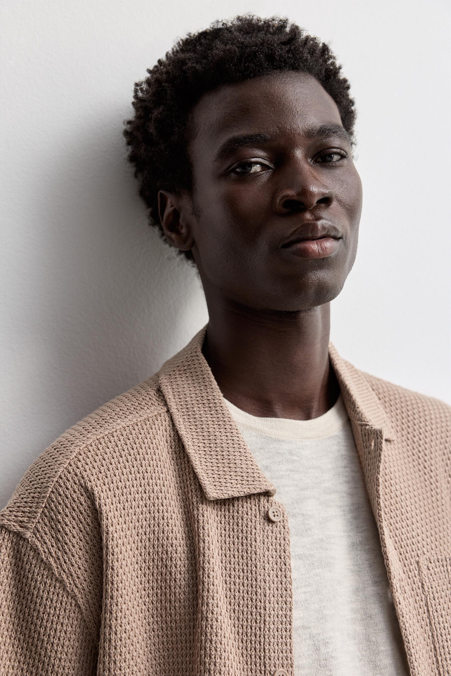 Waffle texture shirt — YARN