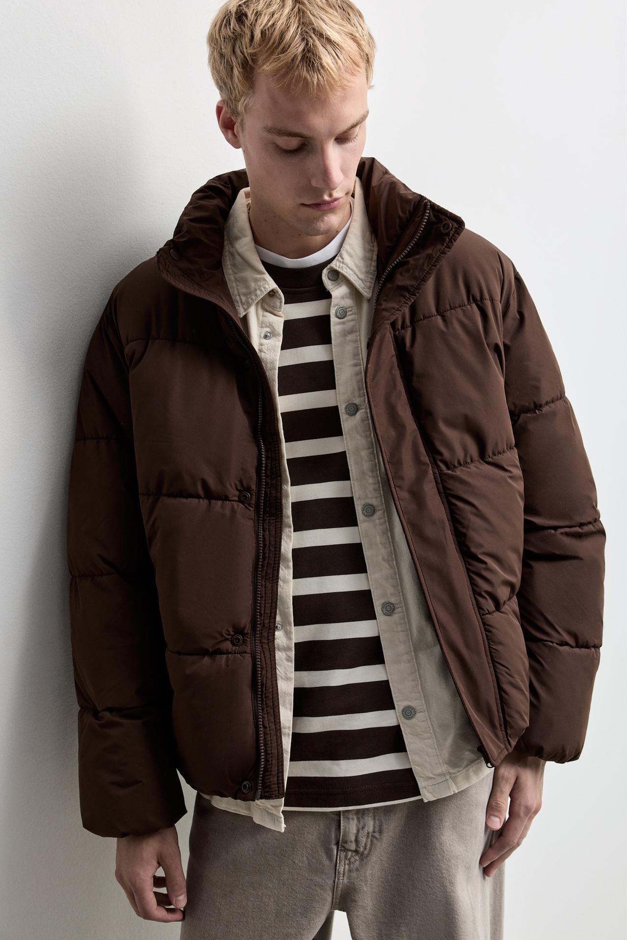 Quilted jacket — BROWN