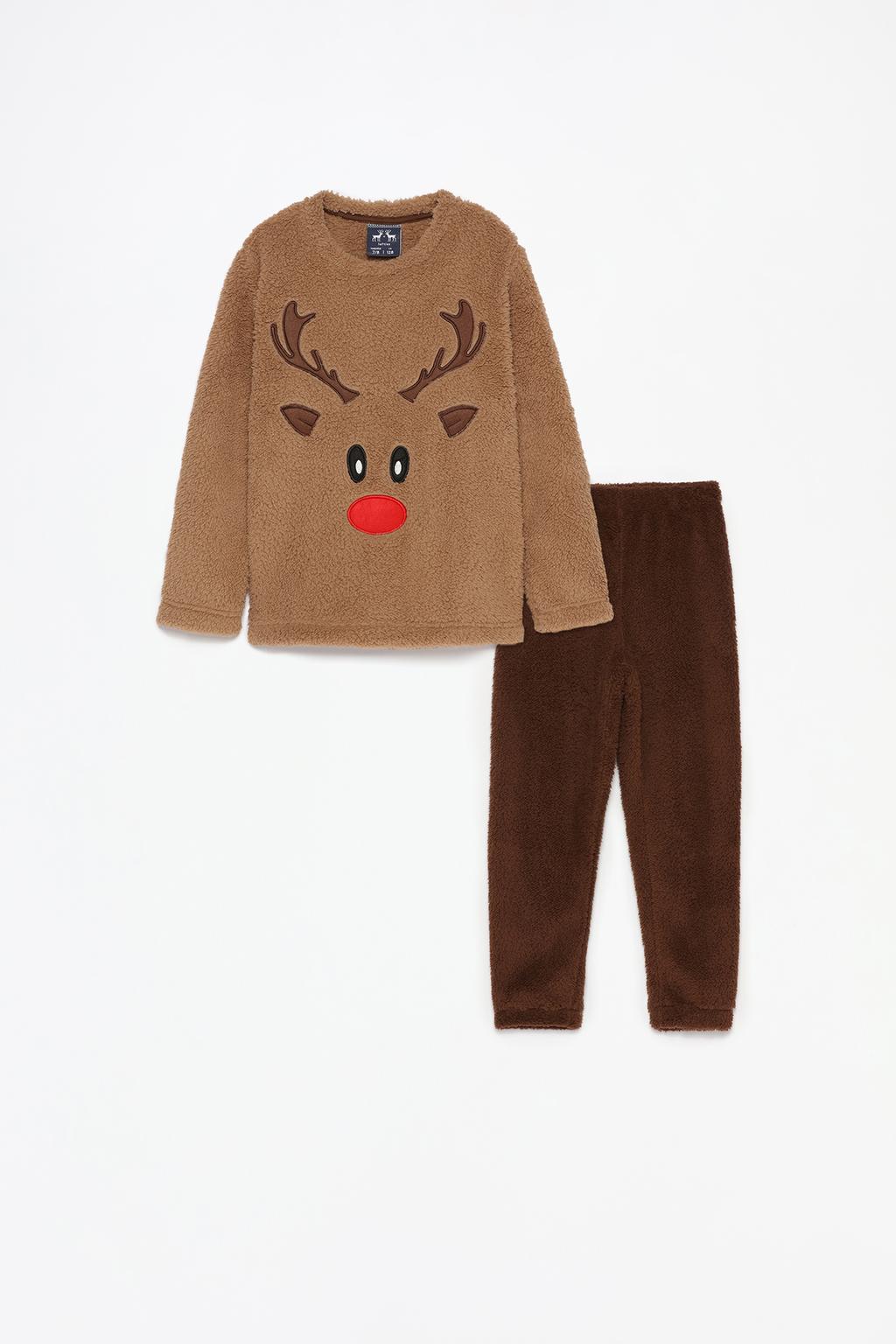 Kids | Faux fur reindeer pyjamas