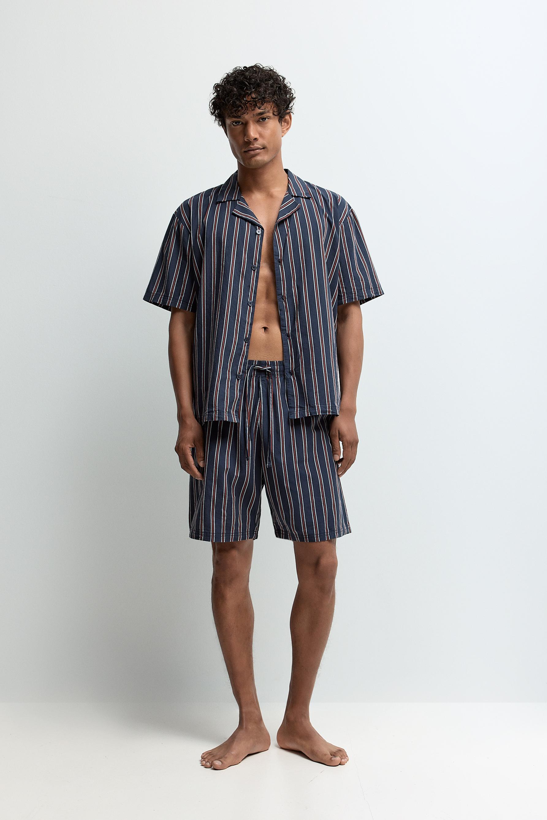 Striped short pyjamas — NAVY