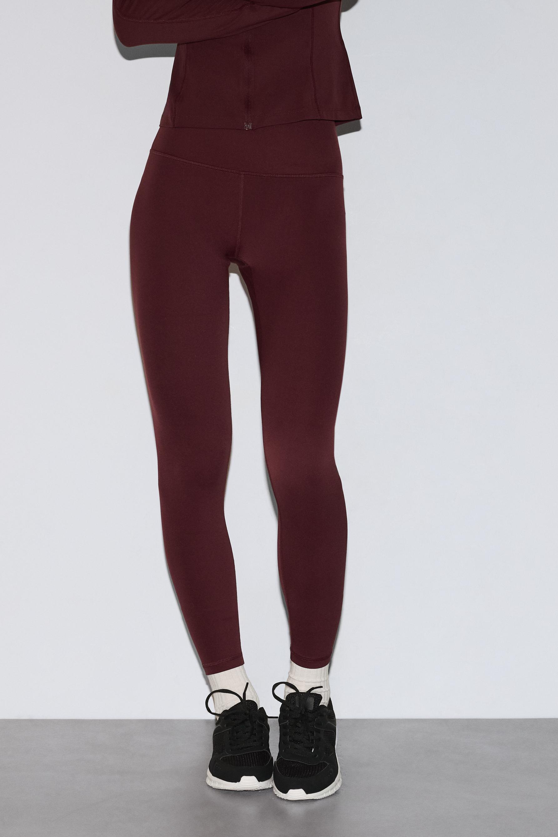 Basic sports leggings — WINE