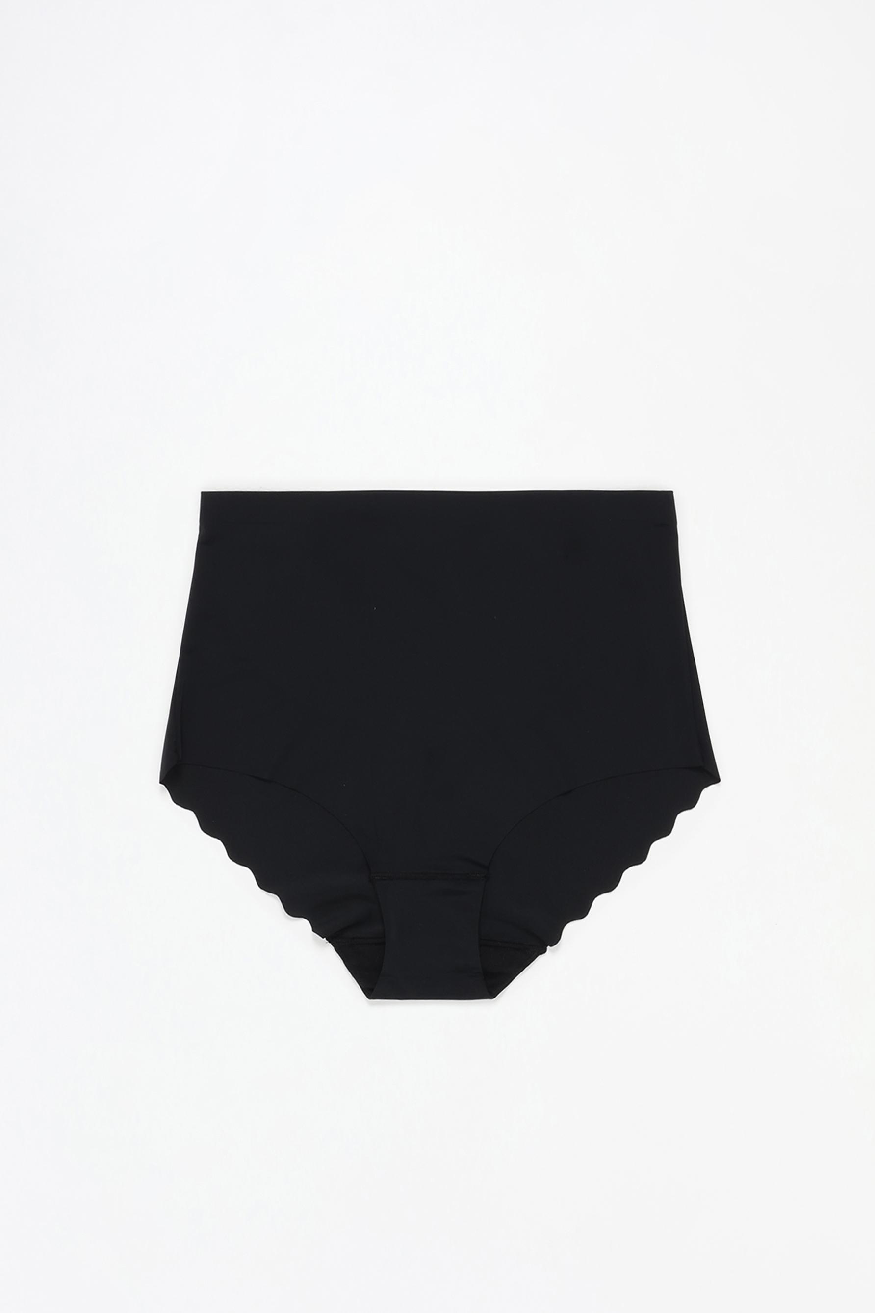 Microfibre shapewear high-waist briefs — BLACK
